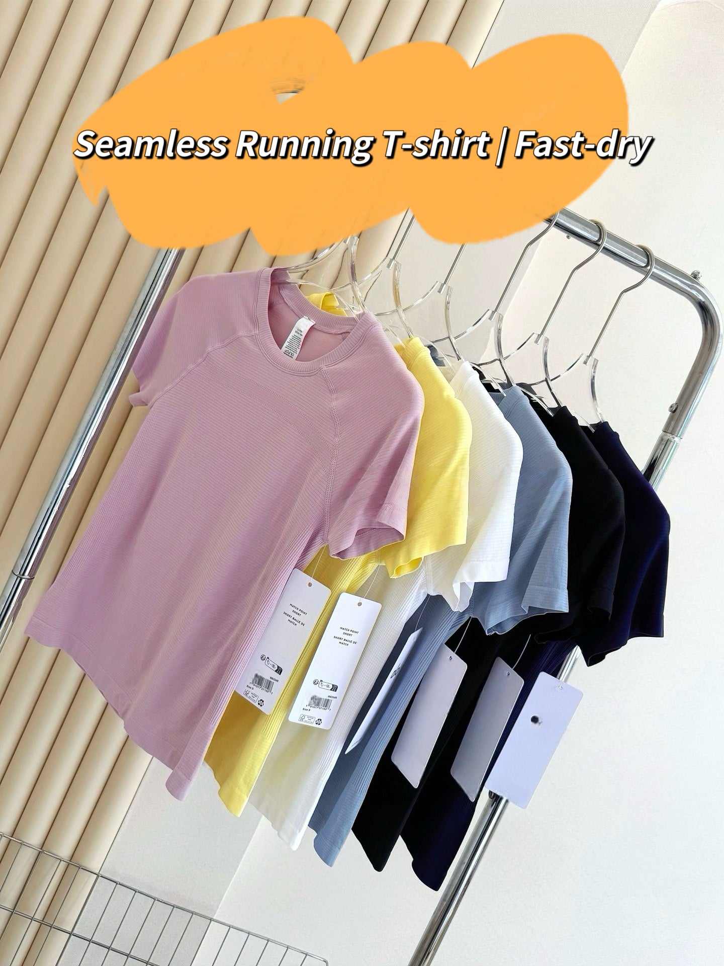 Seamless Running T-shirt Summer Quick-Dry Sports Fitness Running Training Breathable Yoga One-Piece Fabric T