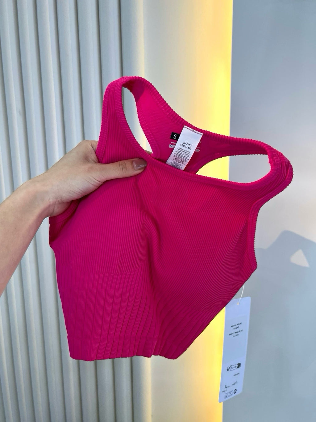 Sports Tank Tops Knitted Ribbed Chest Pad Medium Support  suitable for A to D cup sizes Casual Fitness Breathable Versatile Yoga Running Underwear