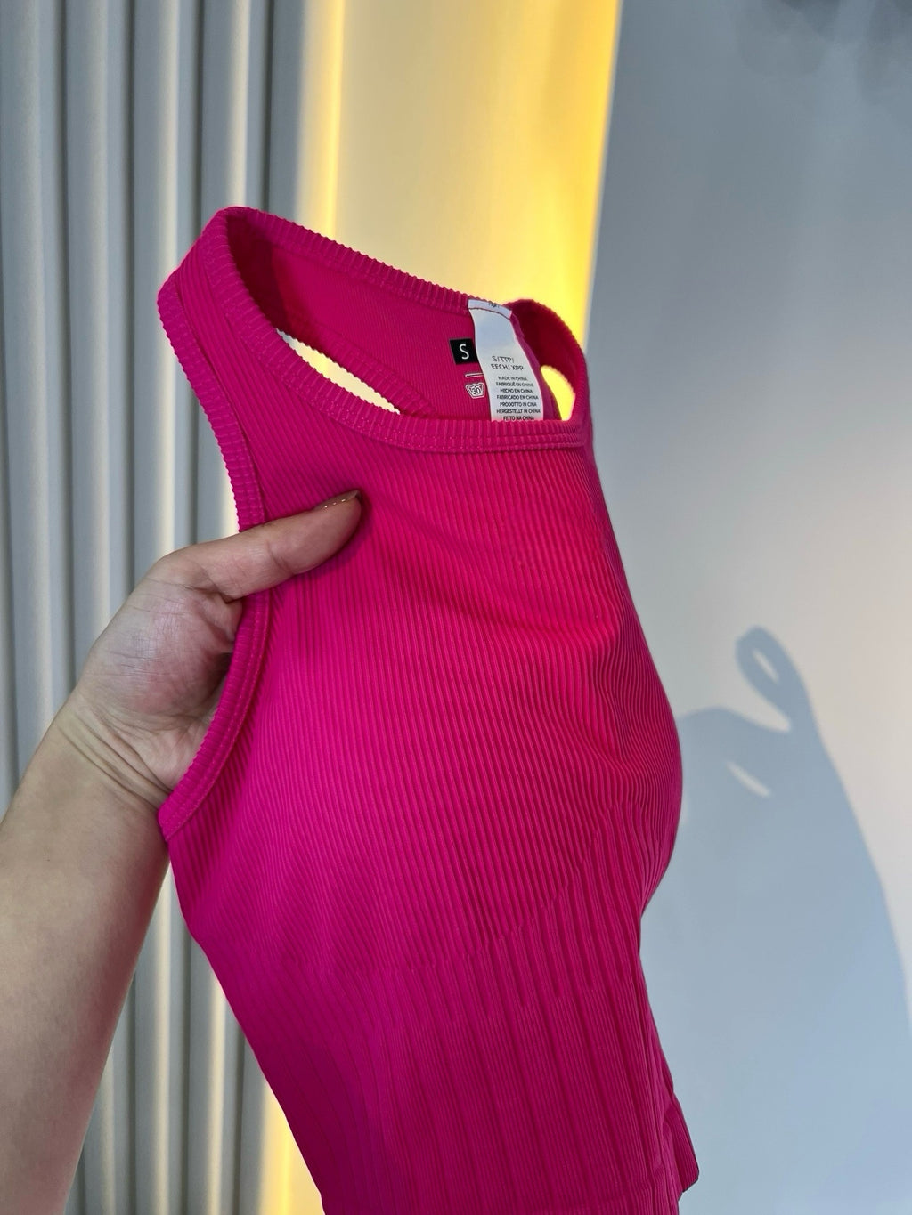 Sports Tank Tops Knitted Ribbed Chest Pad Medium Support  suitable for A to D cup sizes Casual Fitness Breathable Versatile Yoga Running Underwear