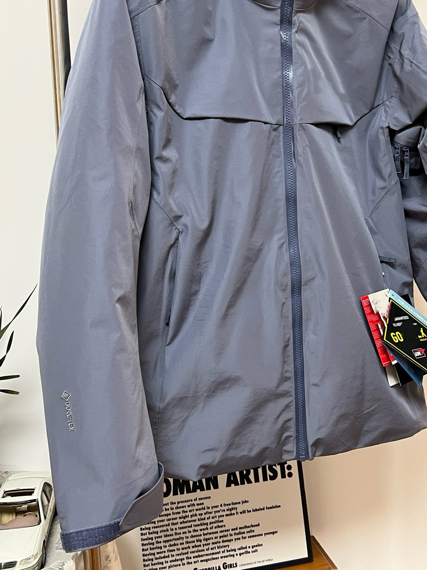 Unisex GORE-TEX Ski Down Jacket 750-Fill European Goose Down Waterproof Windproof Hooded Parka with Detachable Powder Skirt