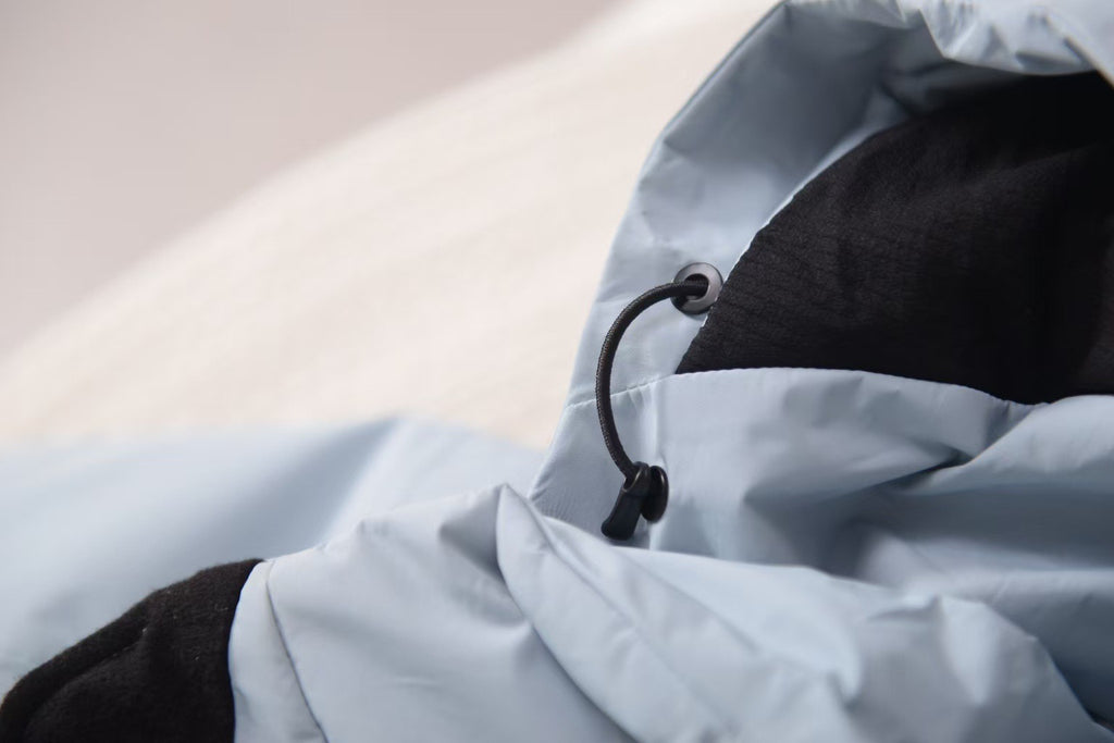 Unisex GORE-TEX Ski Down Jacket 750-Fill European Goose Down Waterproof Windproof Hooded Parka with Detachable Powder Skirt