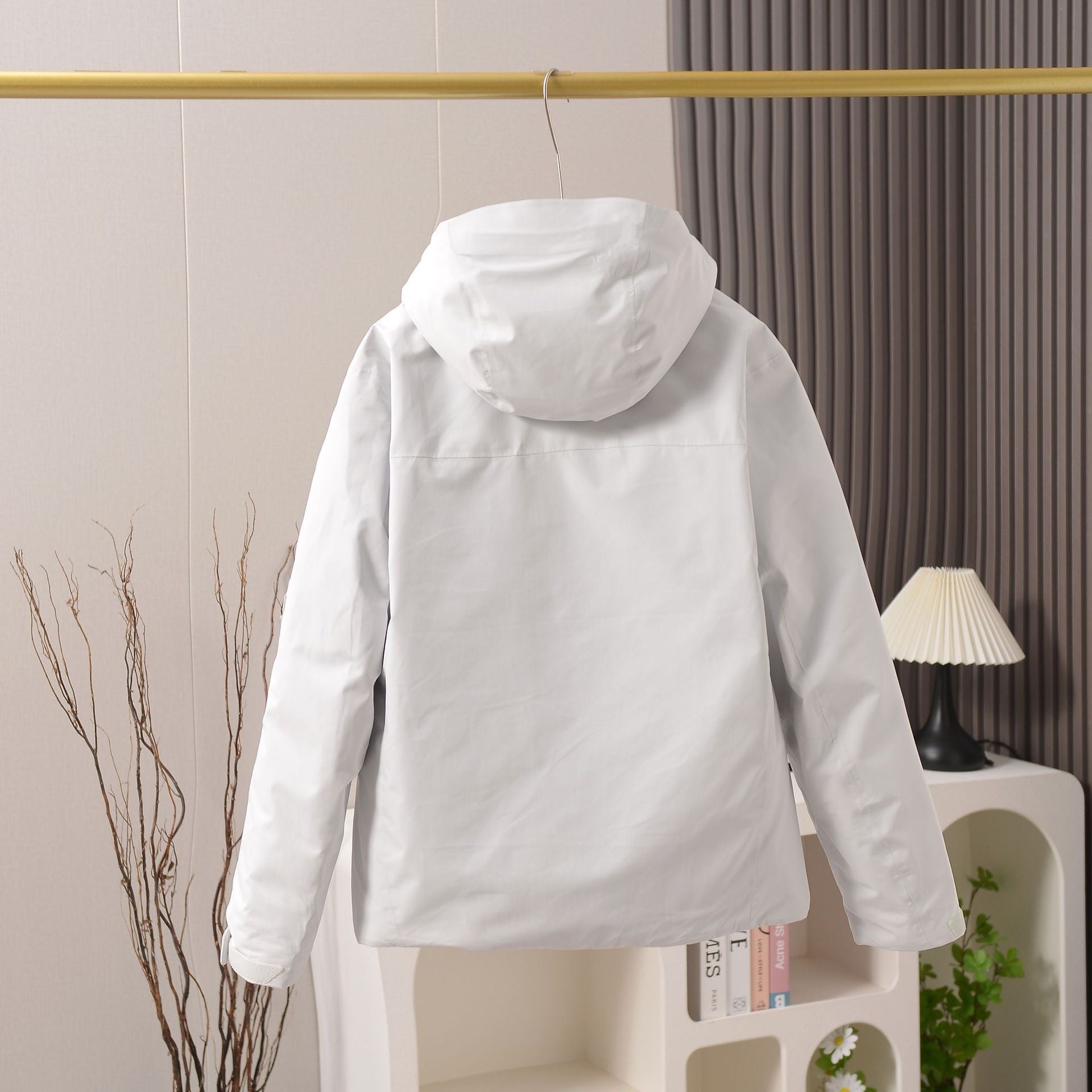 Unisex GORE-TEX Ski Down Jacket 750-Fill European Goose Down Waterproof Windproof Hooded Parka with Detachable Powder Skirt