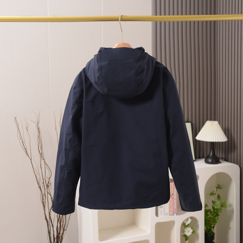 Unisex GORE-TEX Ski Down Jacket 750-Fill European Goose Down Waterproof Windproof Hooded Parka with Detachable Powder Skirt