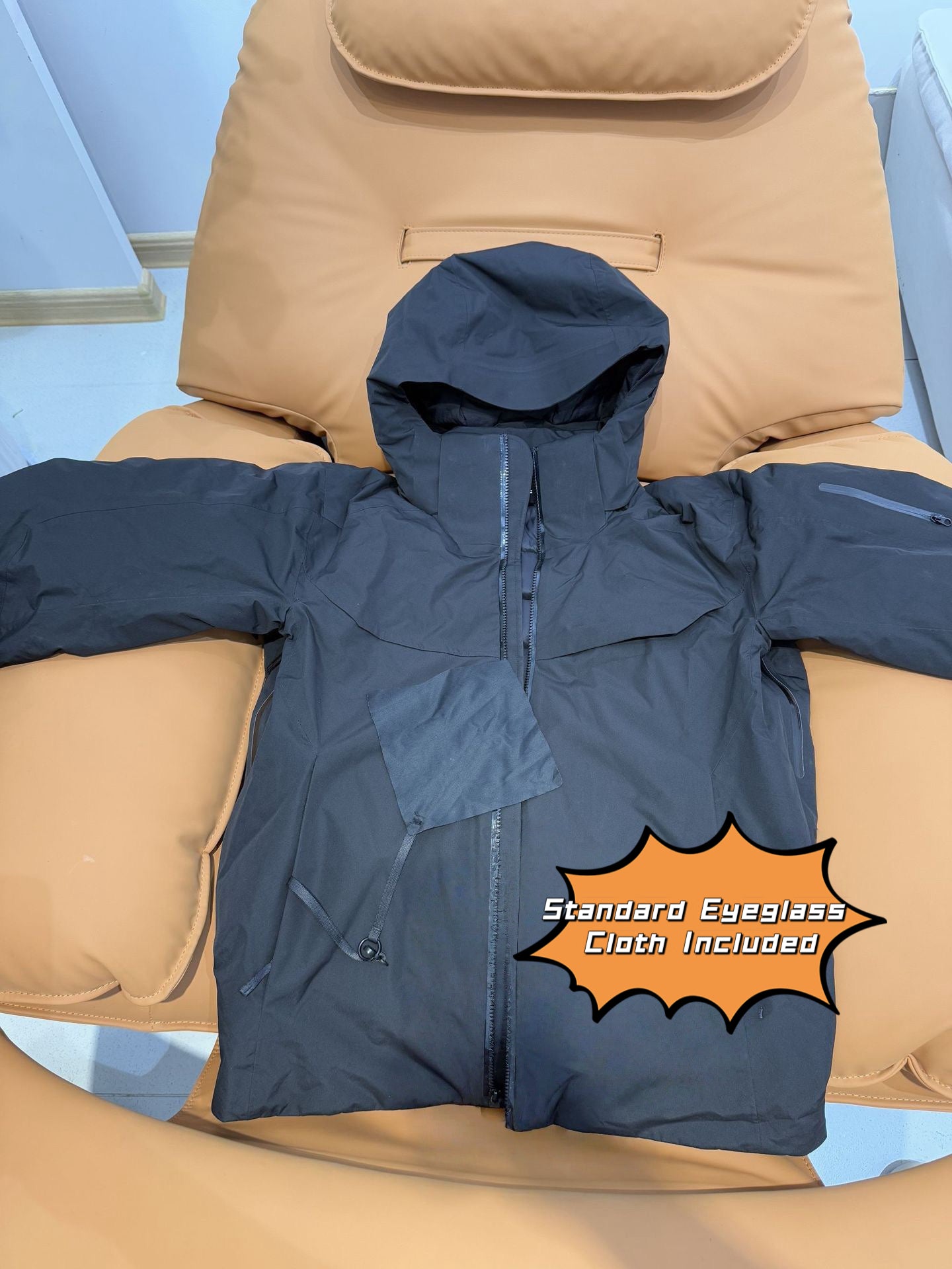 Unisex GORE-TEX Ski Down Jacket 750-Fill European Goose Down Waterproof Windproof Hooded Parka with Detachable Powder Skirt