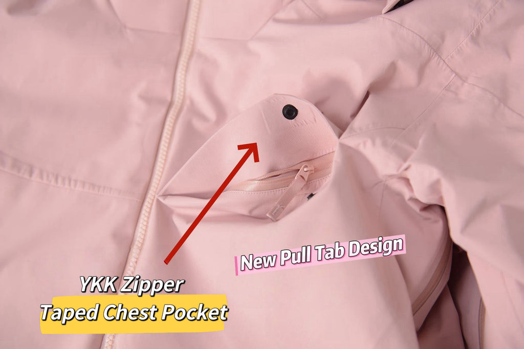 Unisex GORE-TEX Ski Down Jacket 750-Fill European Goose Down Waterproof Windproof Hooded Parka with Detachable Powder Skirt