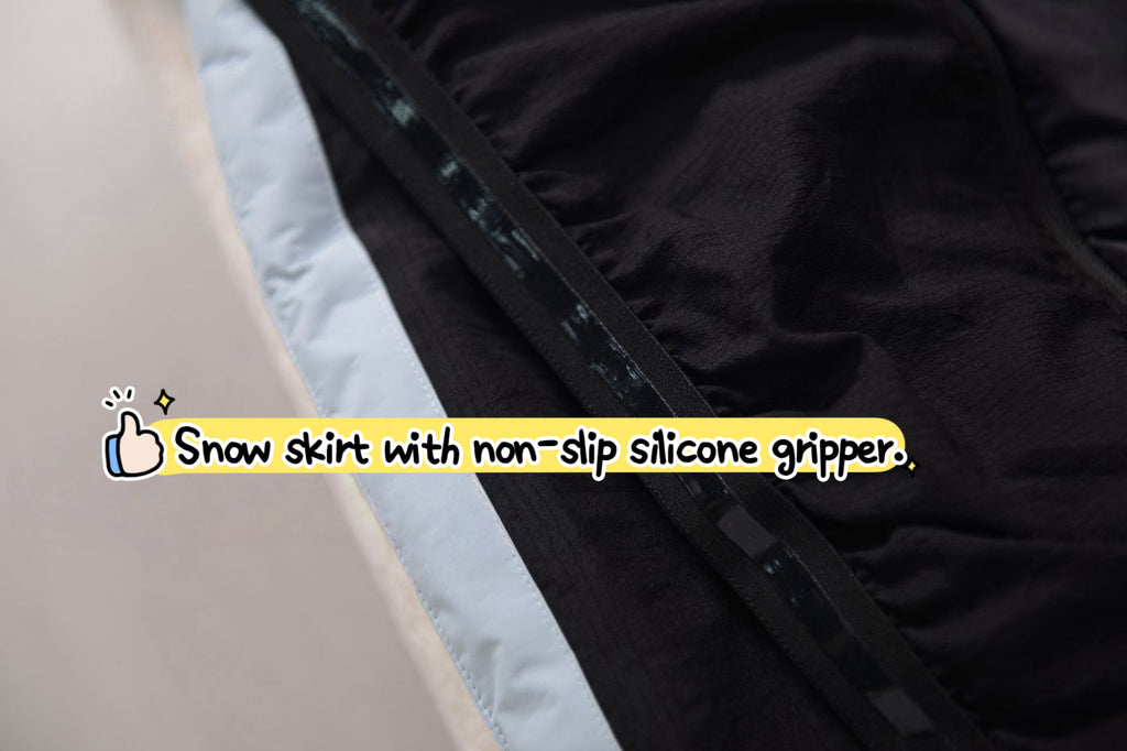 Unisex GORE-TEX Ski Down Jacket 750-Fill European Goose Down Waterproof Windproof Hooded Parka with Detachable Powder Skirt