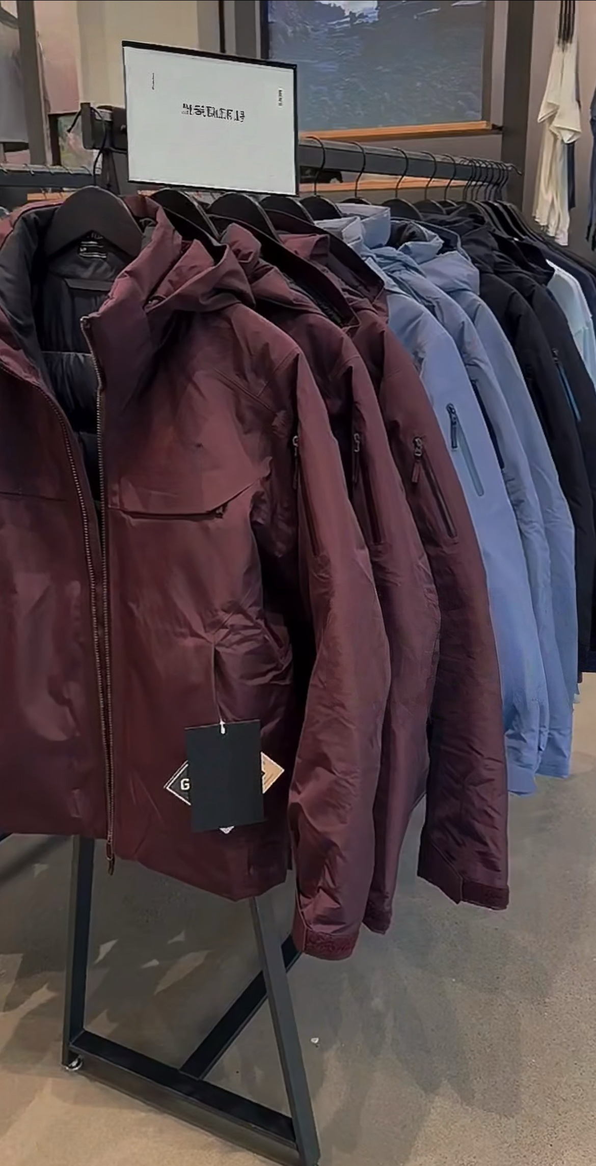 Unisex GORE-TEX Ski Down Jacket 750-Fill European Goose Down Waterproof Windproof Hooded Parka with Detachable Powder Skirt