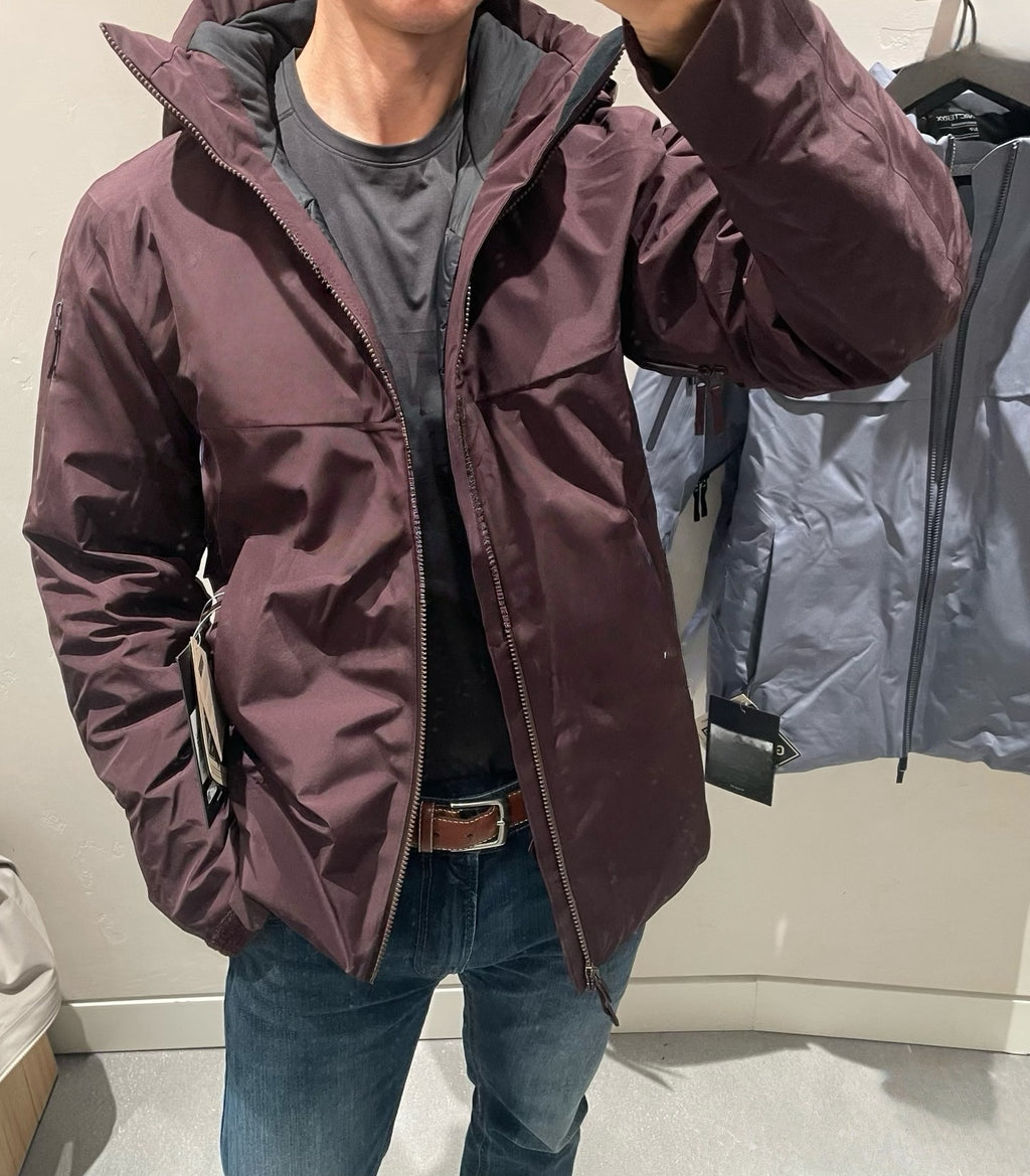 Unisex GORE-TEX Ski Down Jacket 750-Fill European Goose Down Waterproof Windproof Hooded Parka with Detachable Powder Skirt