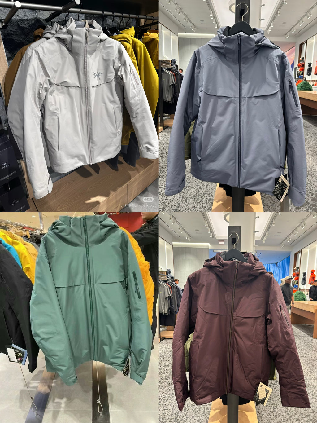 Unisex GORE-TEX Ski Down Jacket 750-Fill European Goose Down Waterproof Windproof Hooded Parka with Detachable Powder Skirt