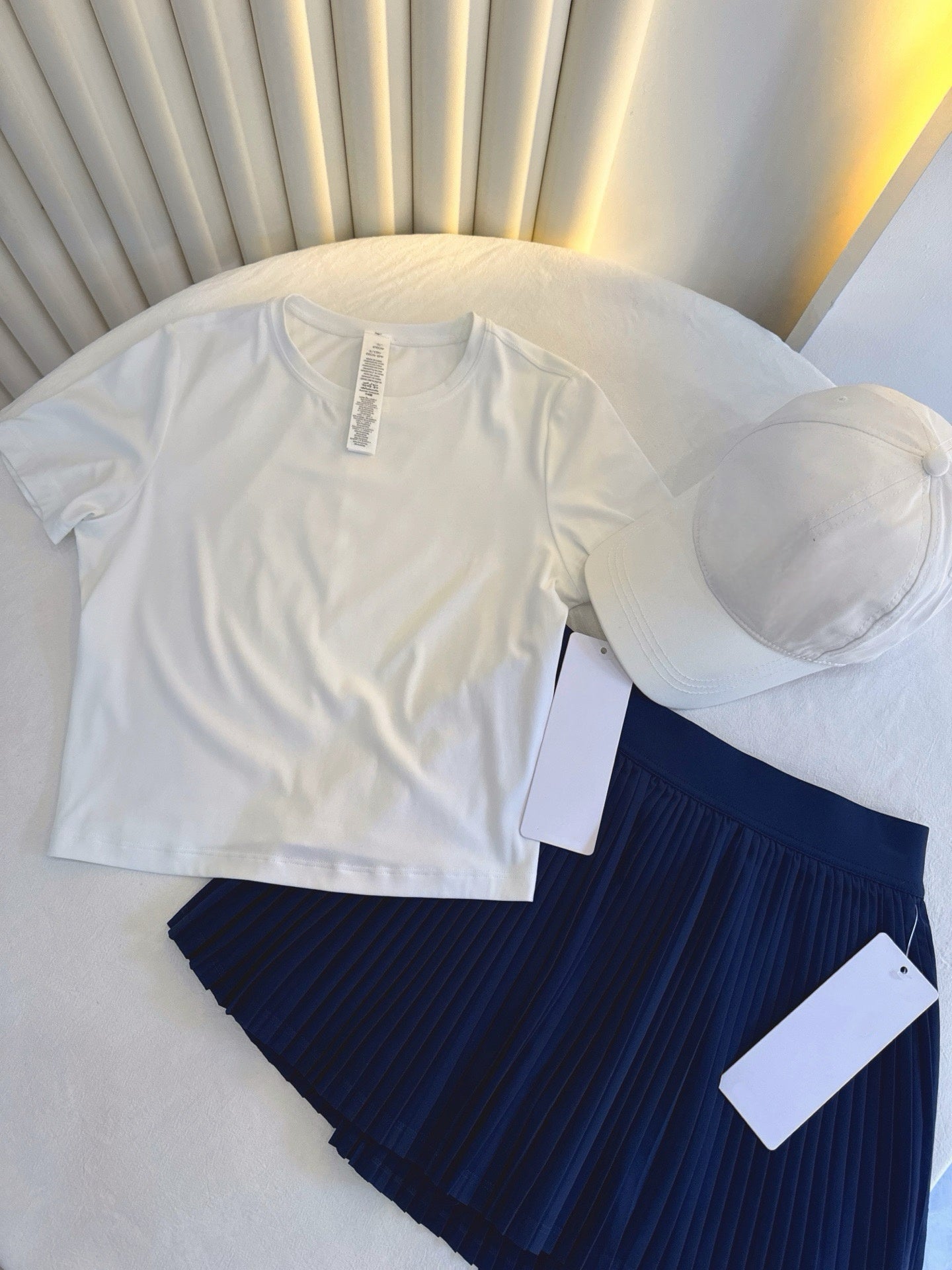 Practical Anti-slip Tennins Pleated Skirt Women Slimming Running Inner Lining Anti-Exposure Breathable Sports Yoga Fitness Pants Pleated Skirt activewear