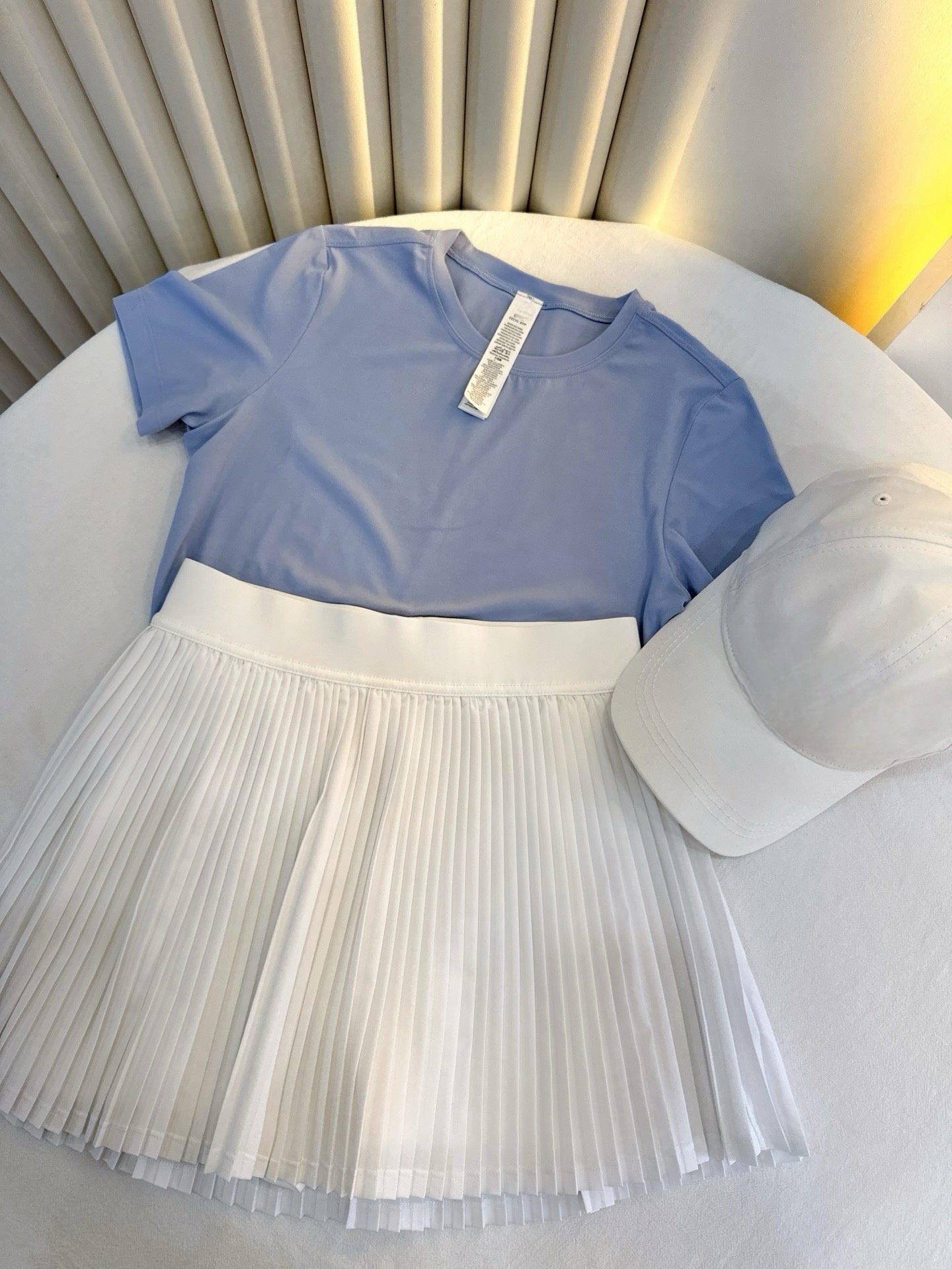 Practical Anti-slip Tennins Pleated Skirt Women Slimming Running Inner Lining Anti-Exposure Breathable Sports Yoga Fitness Pants Pleated Skirt activewear