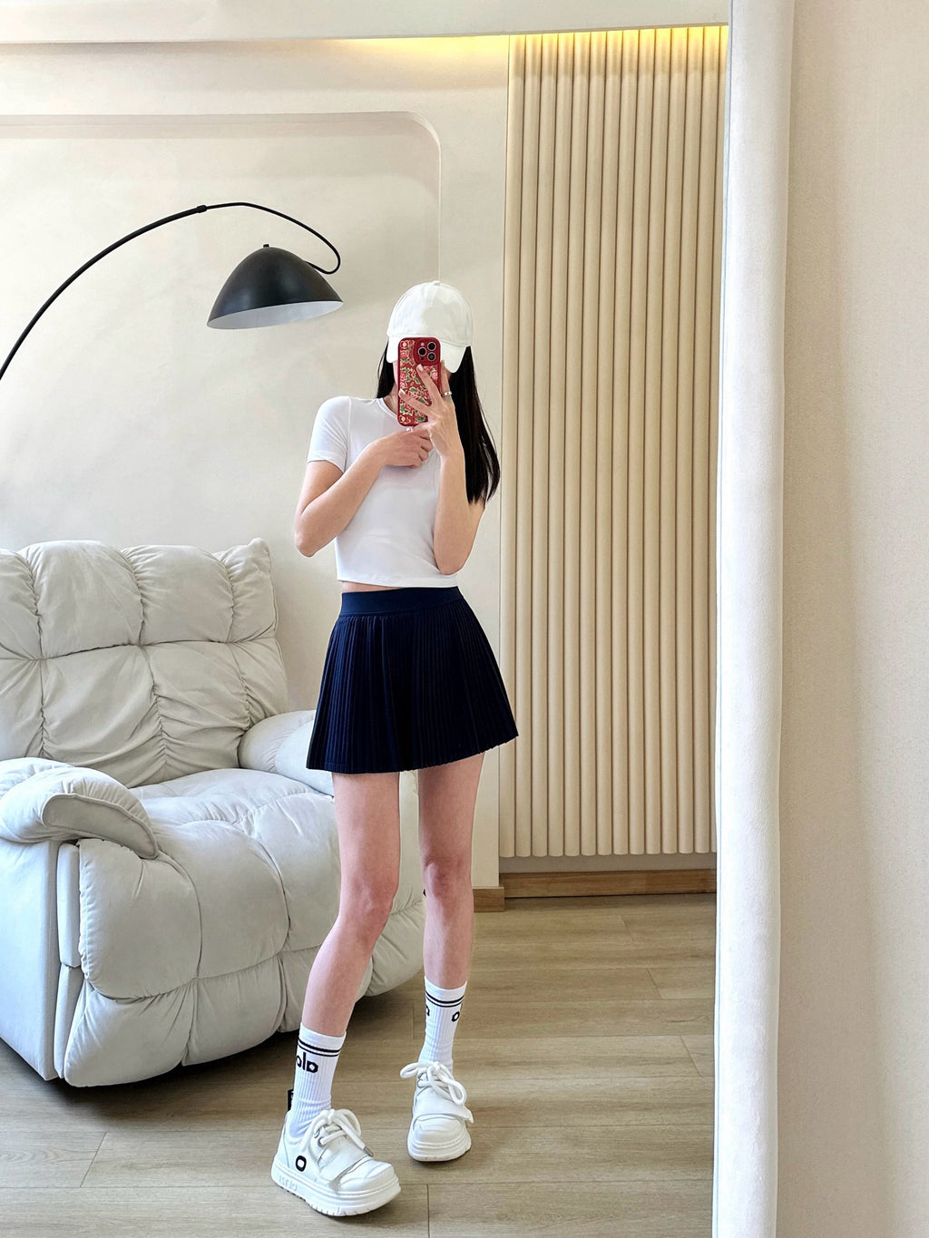 Practical Anti-slip Tennins Pleated Skirt Women Slimming Running Inner Lining Anti-Exposure Breathable Sports Yoga Fitness Pants Pleated Skirt activewear