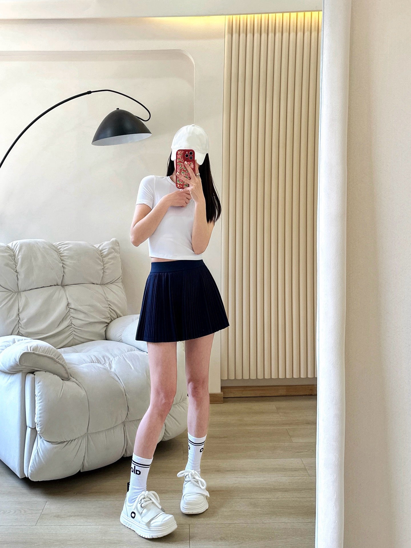 Practical Anti-slip Tennins Pleated Skirt Women Slimming Running Inner Lining Anti-Exposure Breathable Sports Yoga Fitness Pants Pleated Skirt activewear