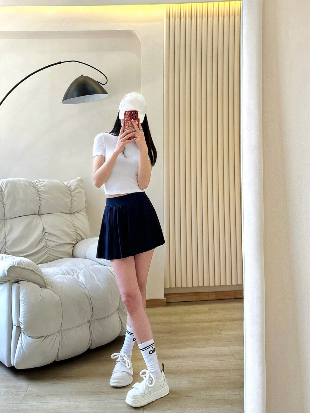 Practical Anti-slip Tennins Pleated Skirt Women Slimming Running Inner Lining Anti-Exposure Breathable Sports Yoga Fitness Pants Pleated Skirt activewear