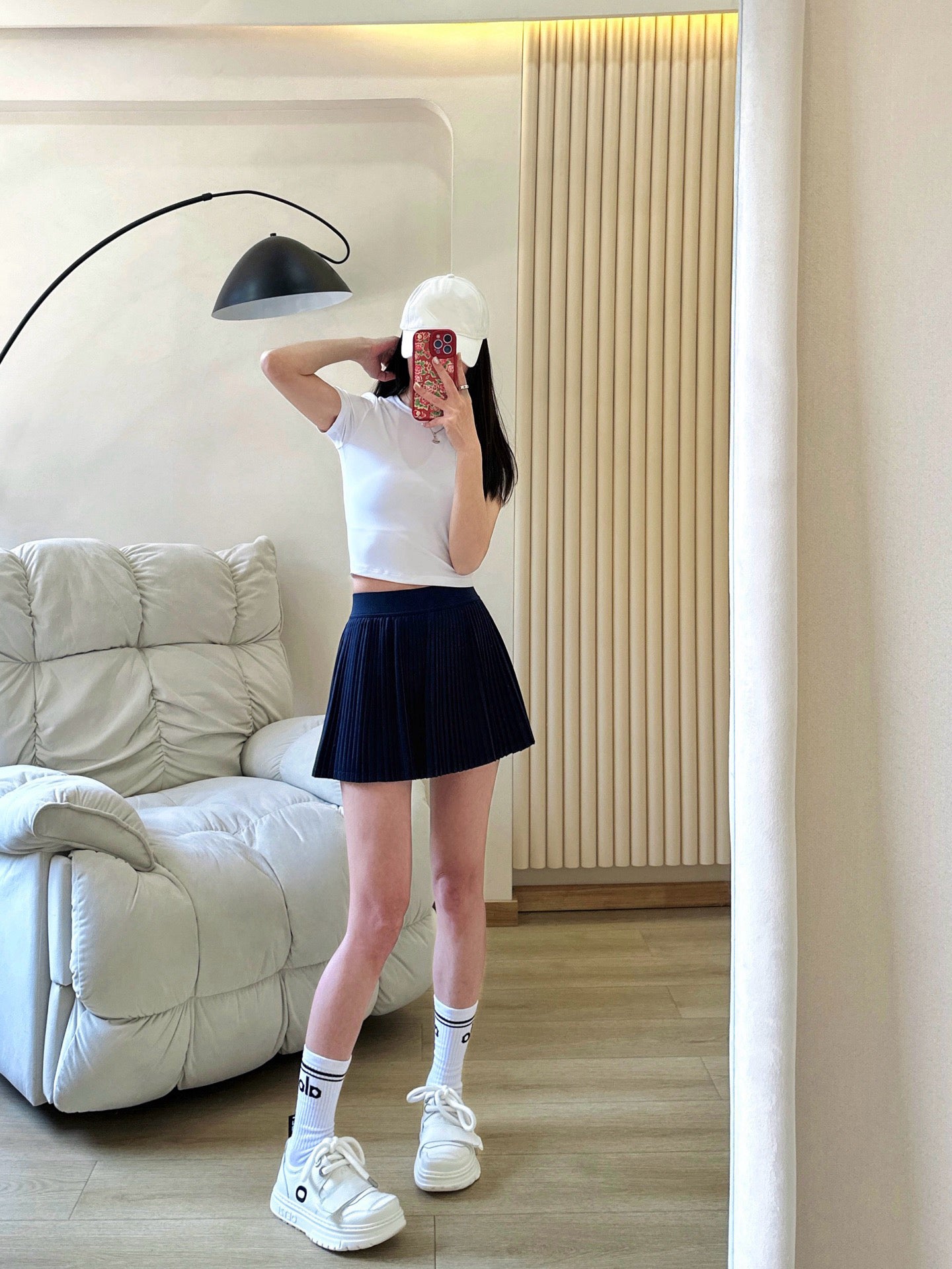 Practical Anti-slip Tennins Pleated Skirt Women Slimming Running Inner Lining Anti-Exposure Breathable Sports Yoga Fitness Pants Pleated Skirt activewear