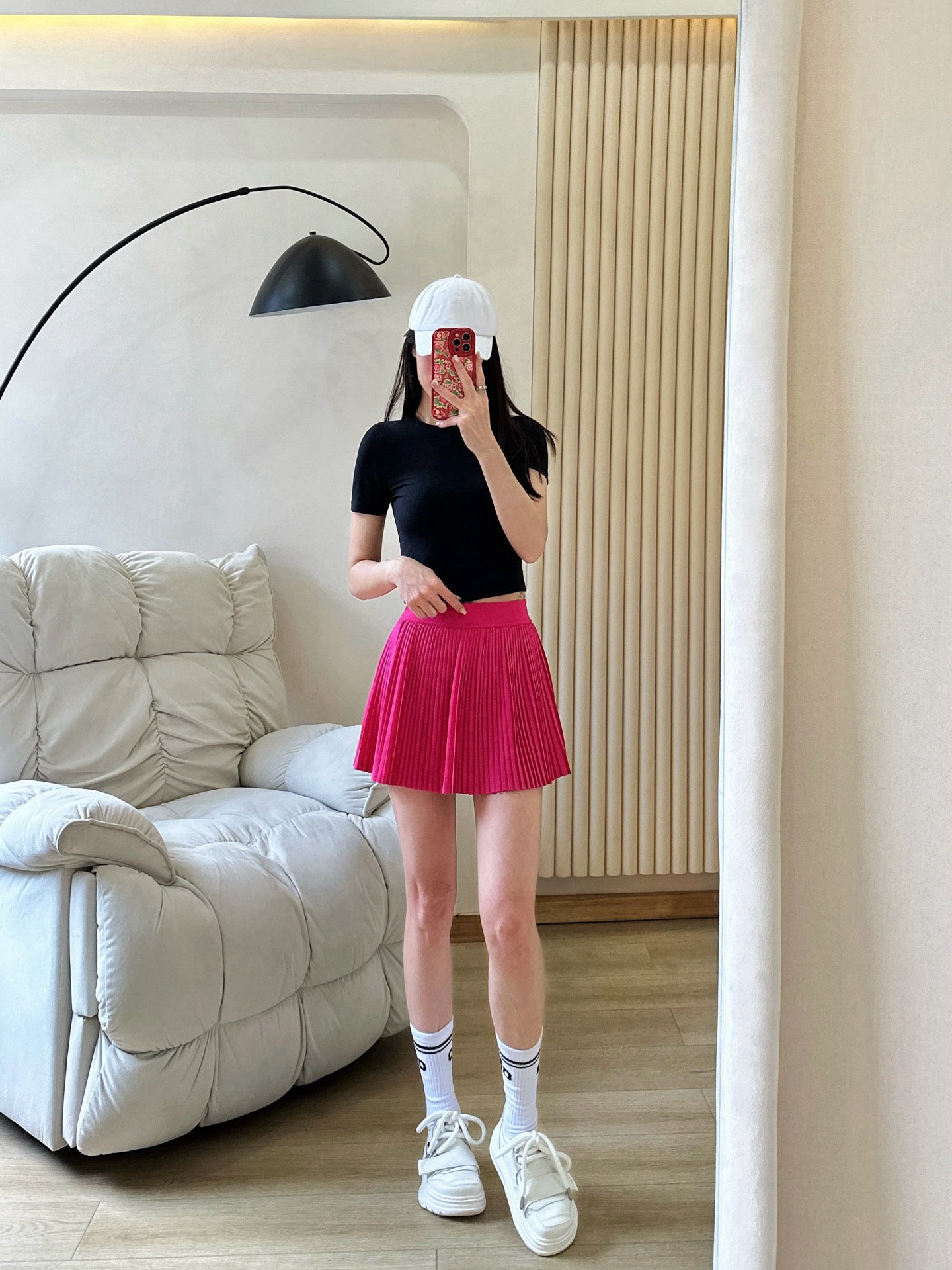 Practical Anti-slip Tennins Pleated Skirt Women Slimming Running Inner Lining Anti-Exposure Breathable Sports Yoga Fitness Pants Pleated Skirt activewear