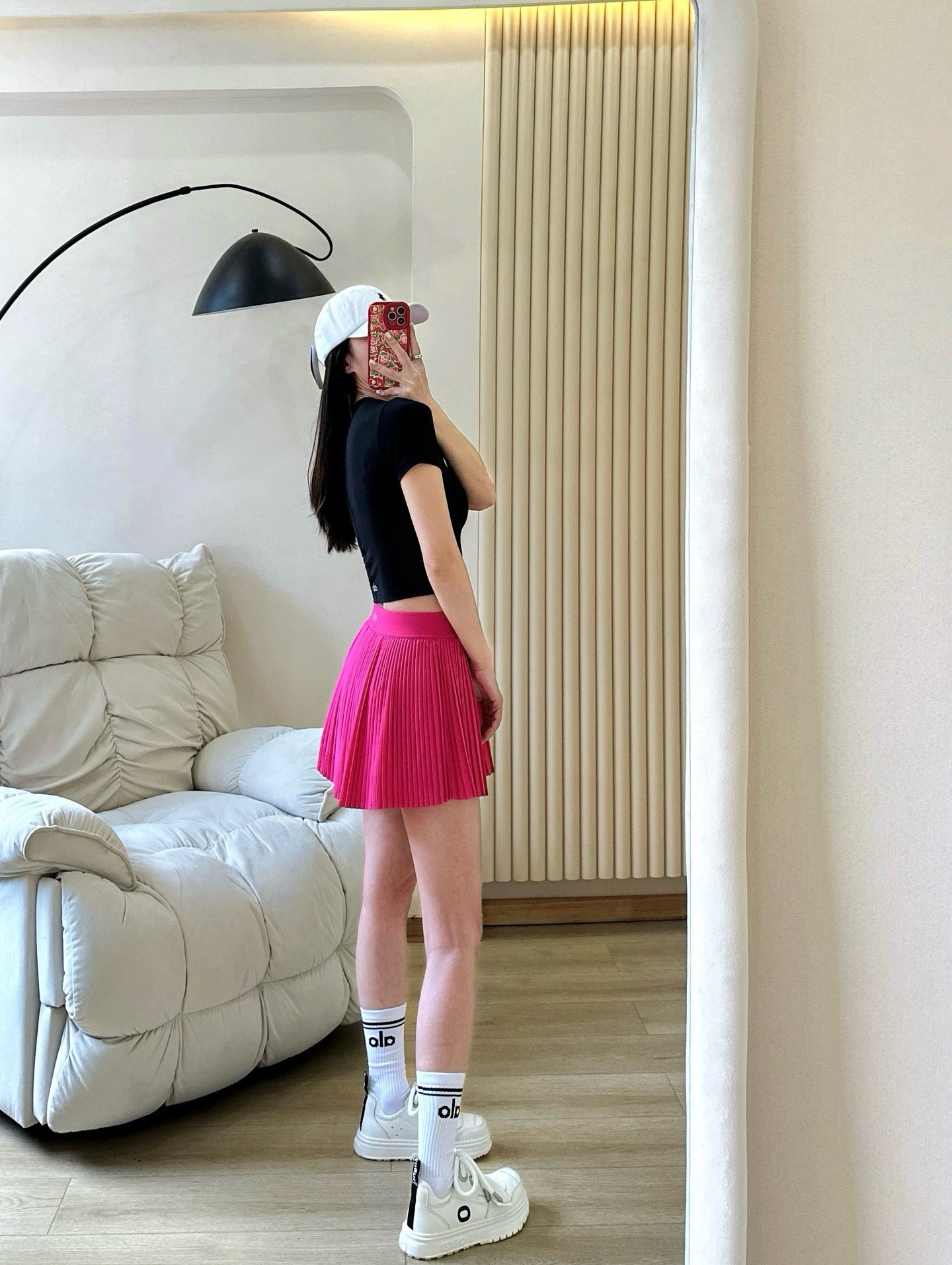 Practical Anti-slip Tennins Pleated Skirt Women Slimming Running Inner Lining Anti-Exposure Breathable Sports Yoga Fitness Pants Pleated Skirt activewear