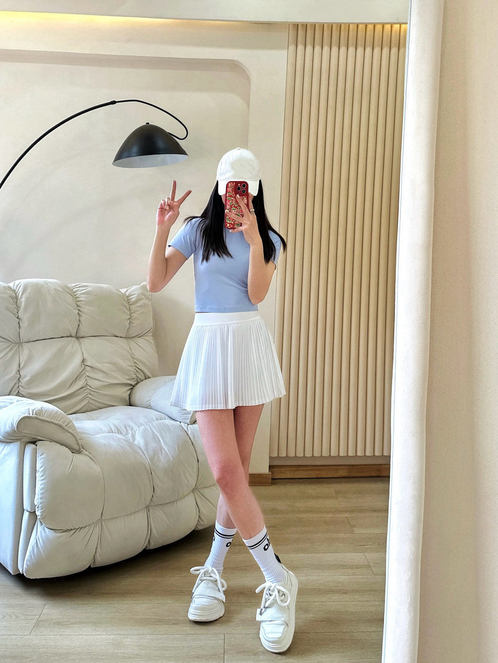 Practical Anti-slip Tennins Pleated Skirt Women Slimming Running Inner Lining Anti-Exposure Breathable Sports Yoga Fitness Pants Pleated Skirt activewear