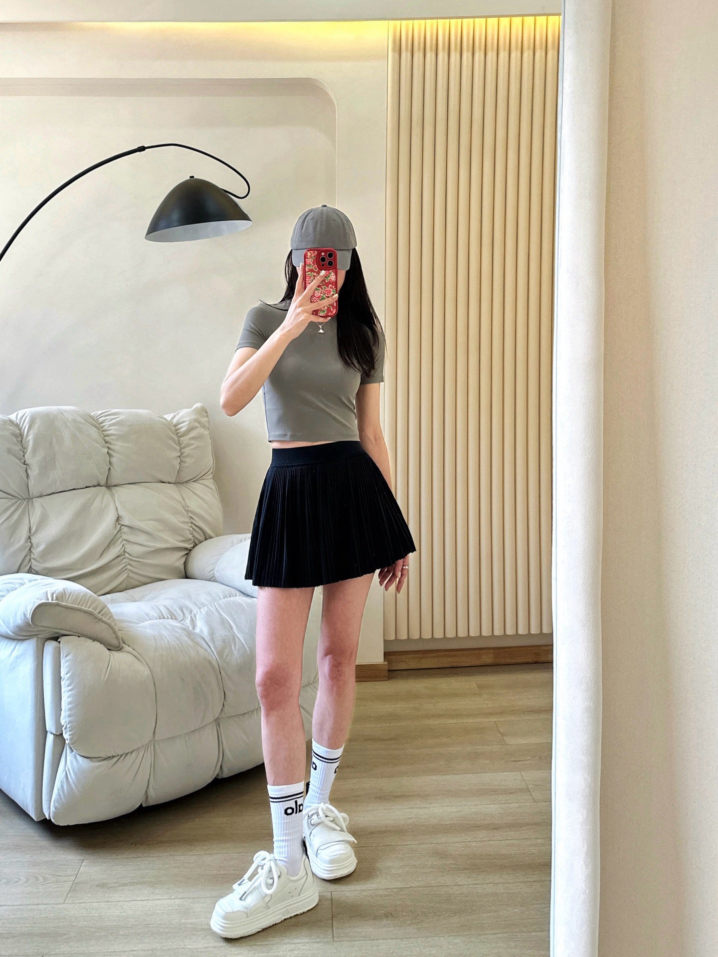 Practical Anti-slip Tennins Pleated Skirt Women Slimming Running Inner Lining Anti-Exposure Breathable Sports Yoga Fitness Pants Pleated Skirt activewear