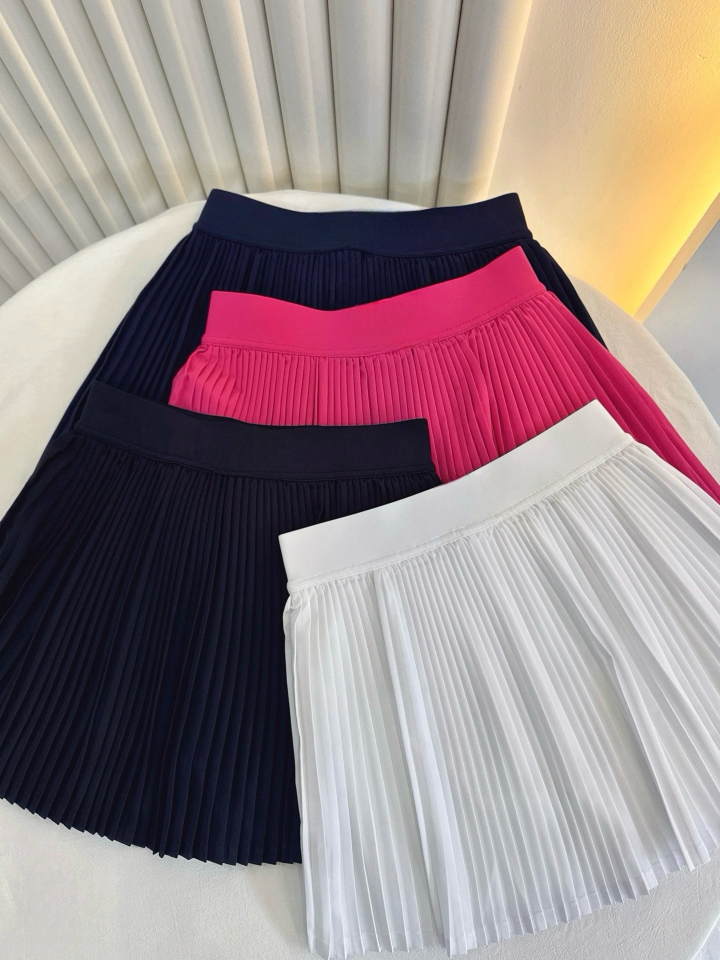 Practical Anti-slip Tennins Pleated Skirt Women Slimming Running Inner Lining Anti-Exposure Breathable Sports Yoga Fitness Pants Pleated Skirt activewear