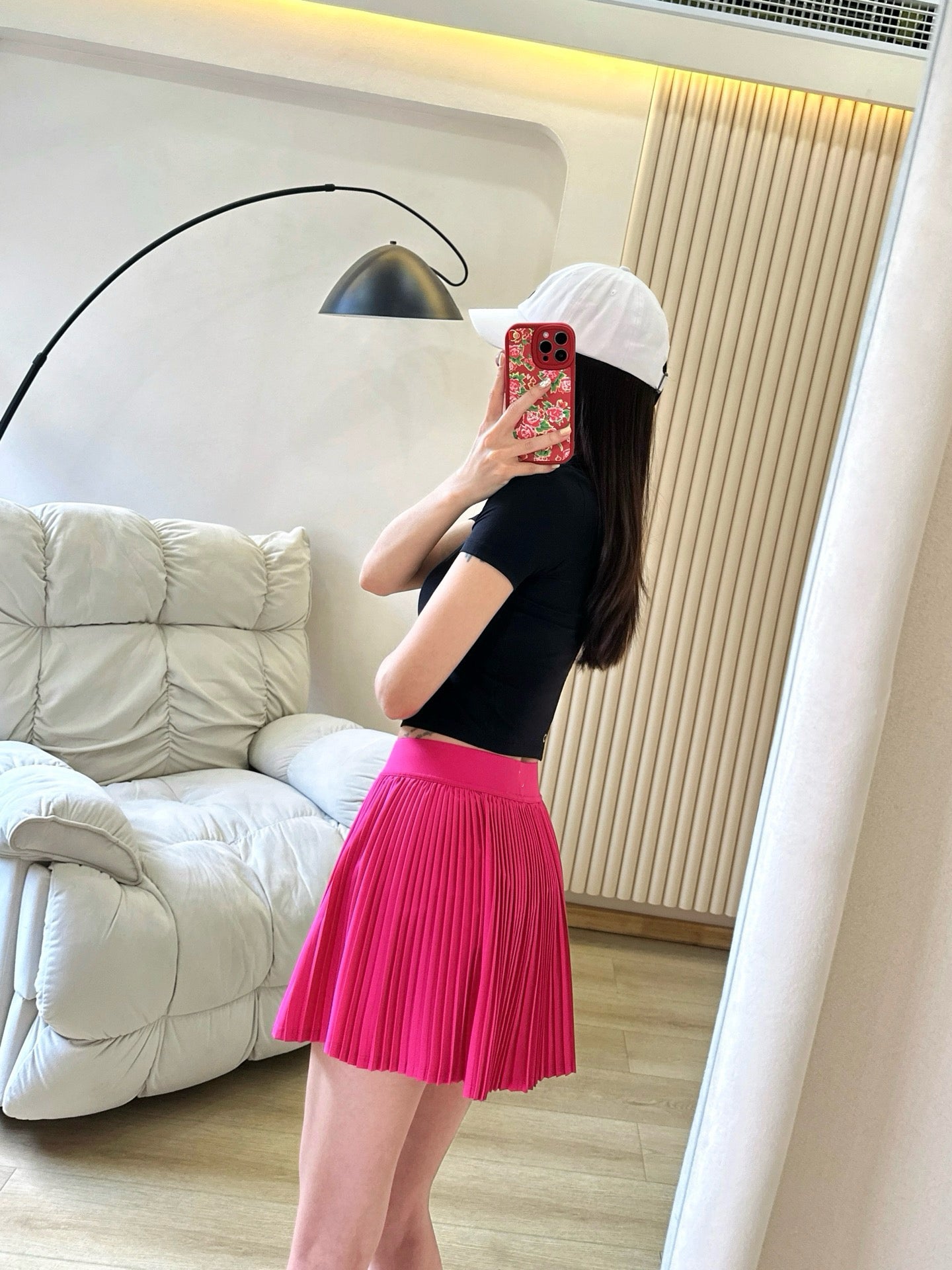 Practical Anti-slip Tennins Pleated Skirt Women Slimming Running Inner Lining Anti-Exposure Breathable Sports Yoga Fitness Pants Pleated Skirt activewear