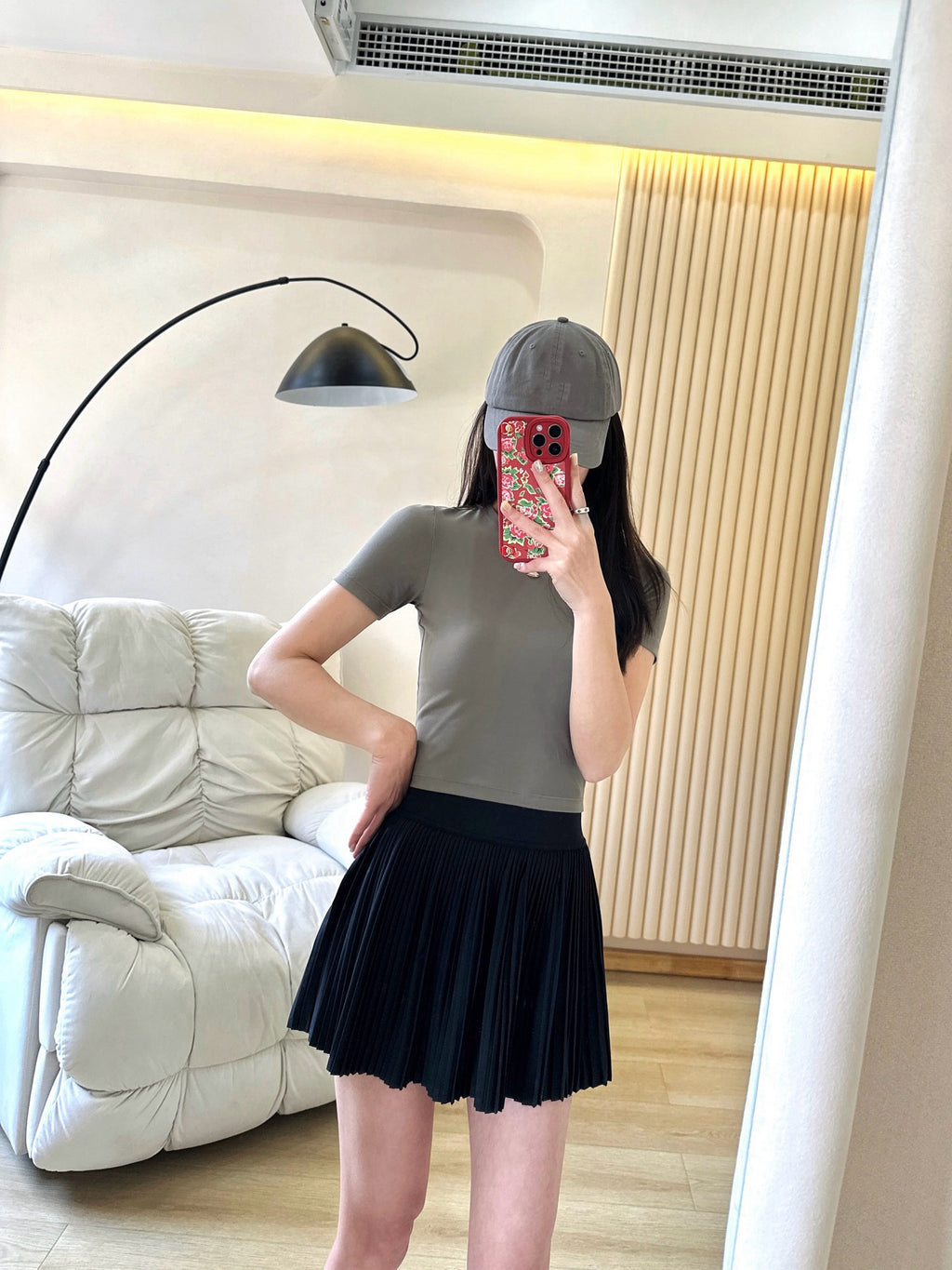 Practical Anti-slip Tennins Pleated Skirt Women Slimming Running Inner Lining Anti-Exposure Breathable Sports Yoga Fitness Pants Pleated Skirt activewear