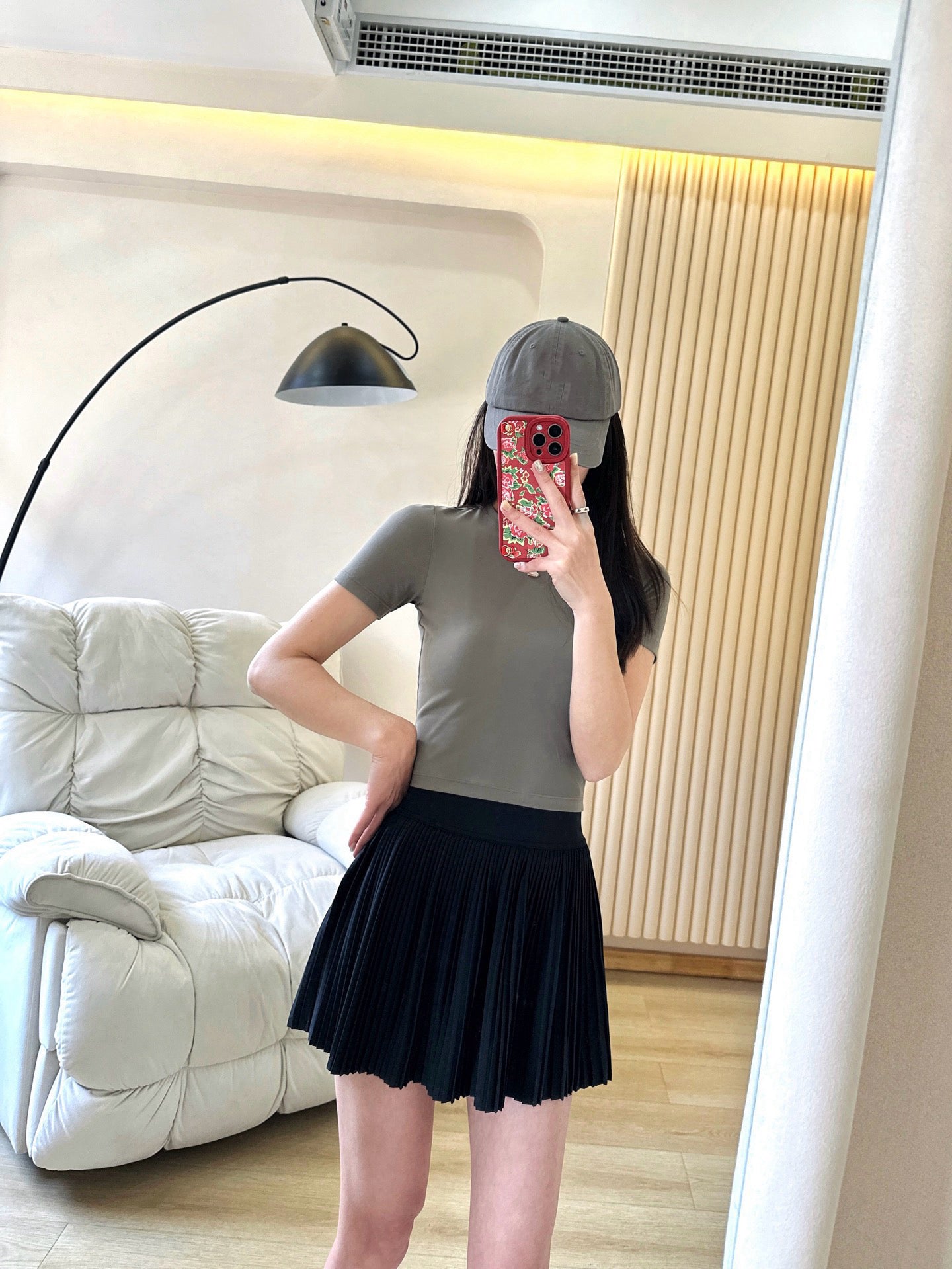 Practical Anti-slip Tennins Pleated Skirt Women Slimming Running Inner Lining Anti-Exposure Breathable Sports Yoga Fitness Pants Pleated Skirt activewear