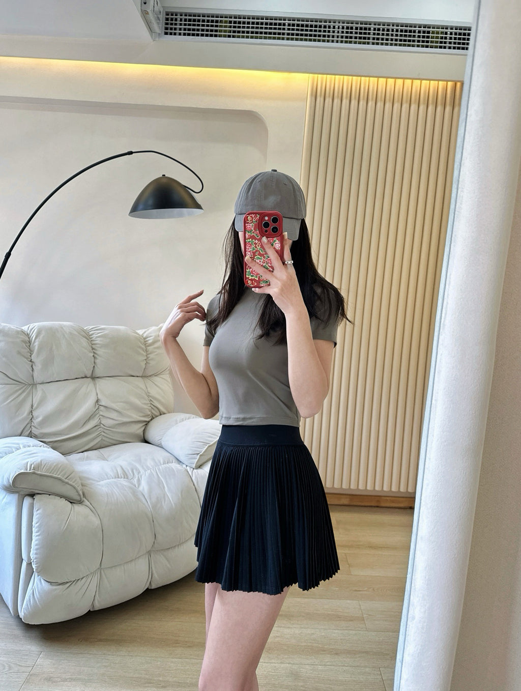 Practical Anti-slip Tennins Pleated Skirt Women Slimming Running Inner Lining Anti-Exposure Breathable Sports Yoga Fitness Pants Pleated Skirt activewear