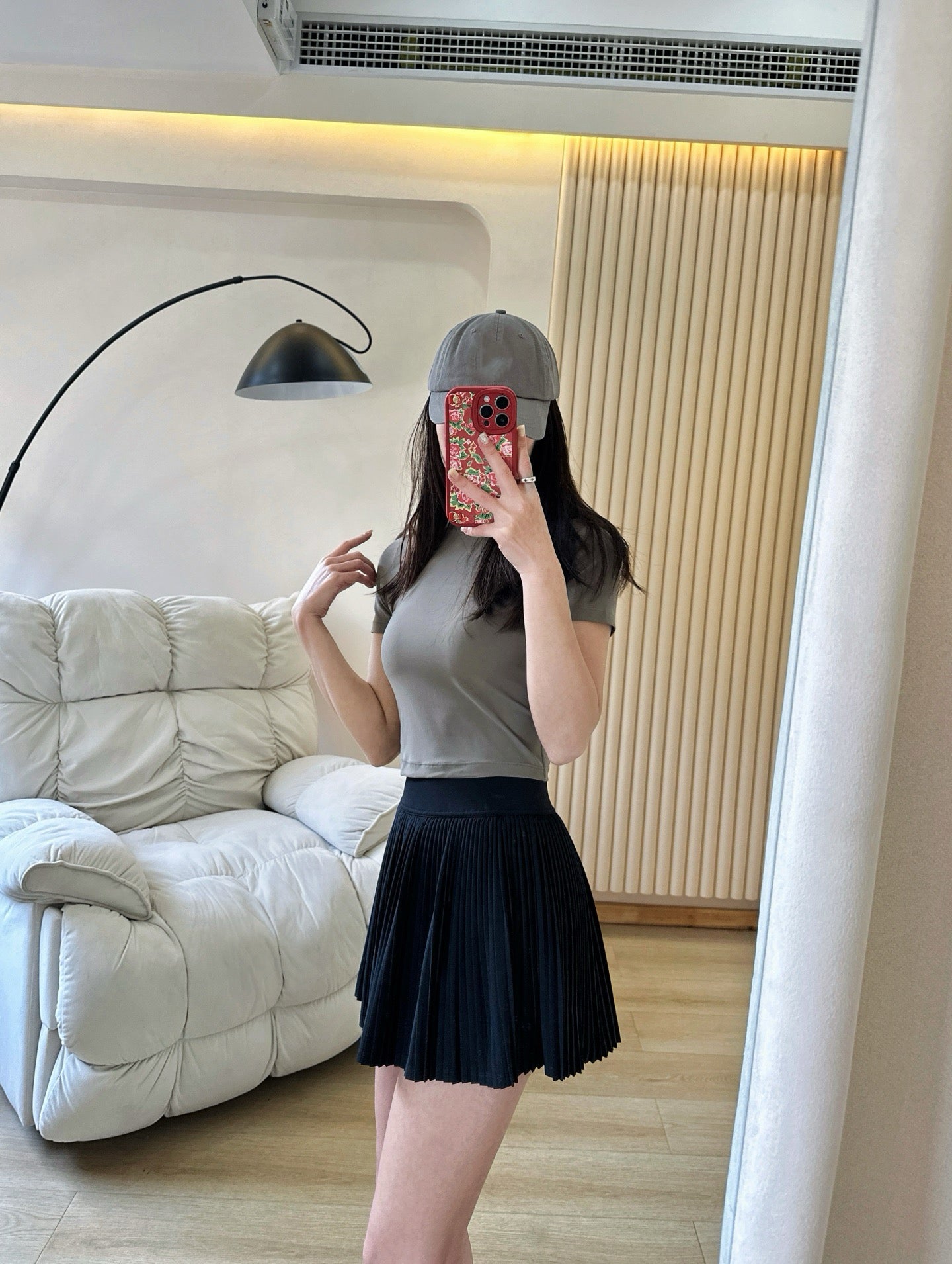 Practical Anti-slip Tennins Pleated Skirt Women Slimming Running Inner Lining Anti-Exposure Breathable Sports Yoga Fitness Pants Pleated Skirt activewear