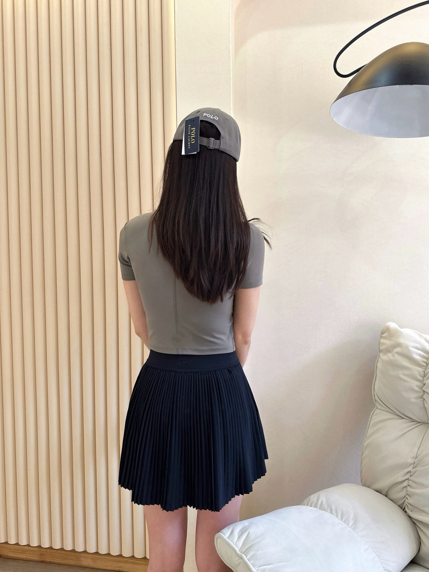 Practical Anti-slip Tennins Pleated Skirt Women Slimming Running Inner Lining Anti-Exposure Breathable Sports Yoga Fitness Pants Pleated Skirt activewear