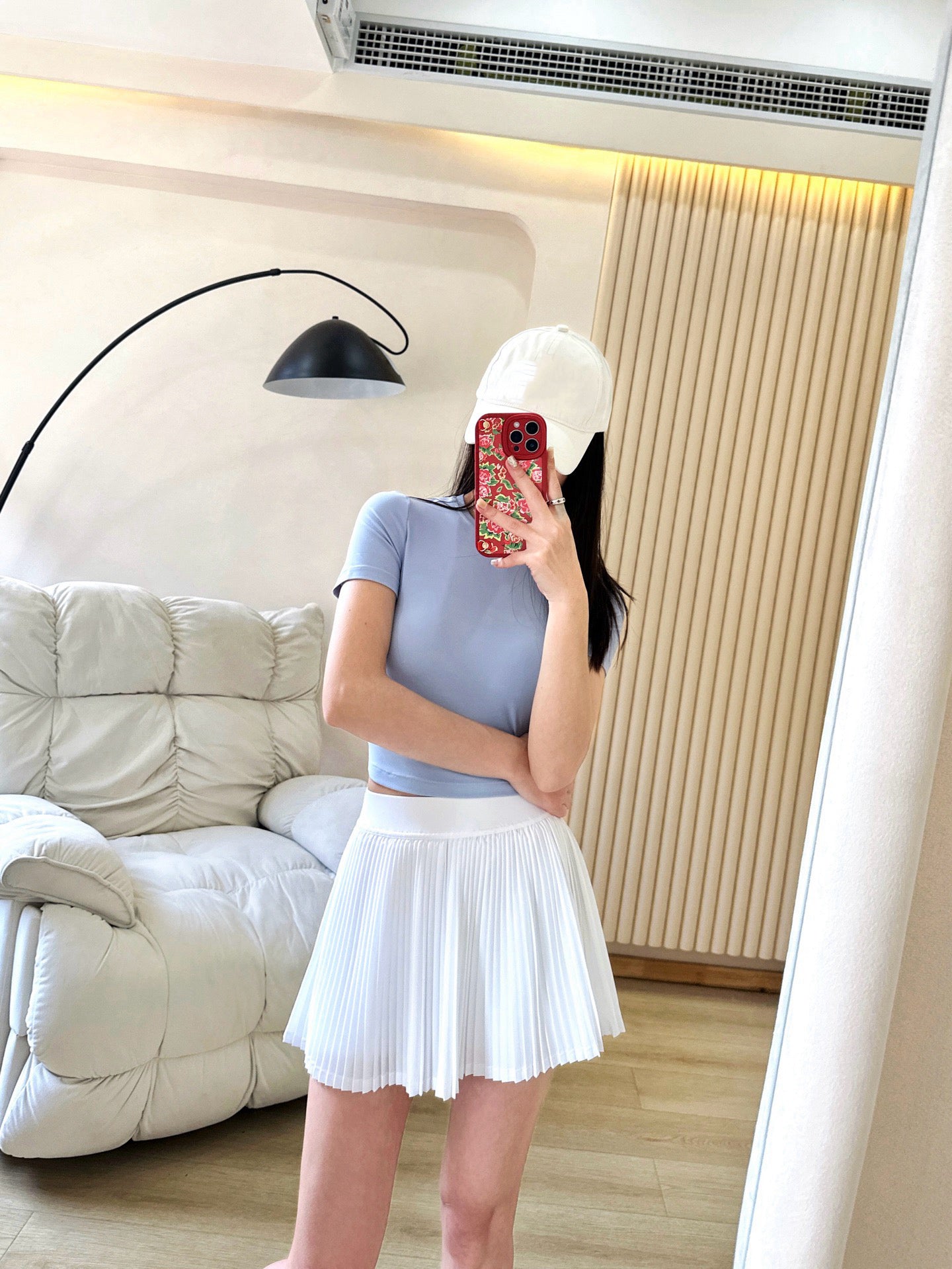 Practical Anti-slip Tennins Pleated Skirt Women Slimming Running Inner Lining Anti-Exposure Breathable Sports Yoga Fitness Pants Pleated Skirt activewear