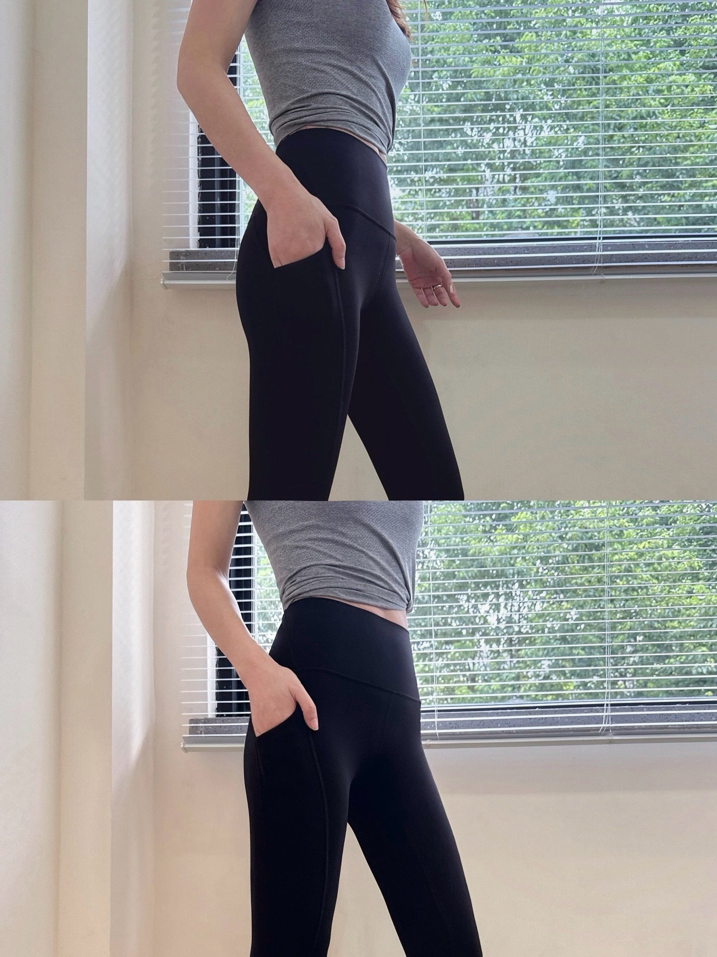 Premium Lycra Naked-Feel Yoga Leggings with Phone Pockets - Professional Grade Buttery Soft Workout Tights - No-Roll Anti-Crotch Sagging Gym Wear