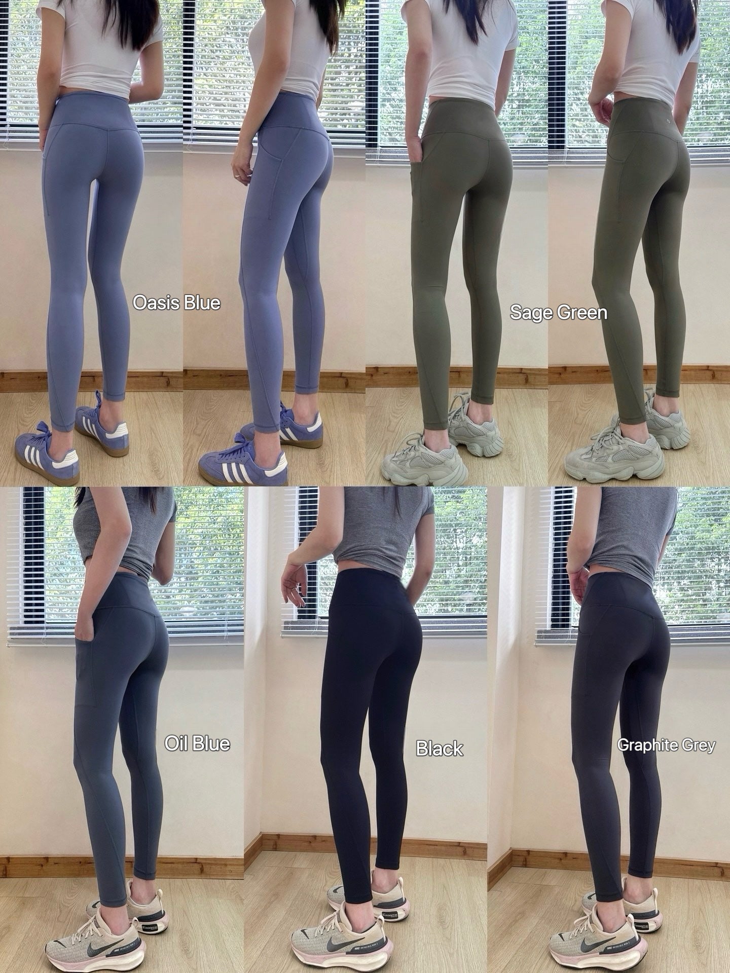 Premium Lycra Naked-Feel Yoga Leggings with Phone Pockets - Professional Grade Buttery Soft Workout Tights - No-Roll Anti-Crotch Sagging Gym Wear