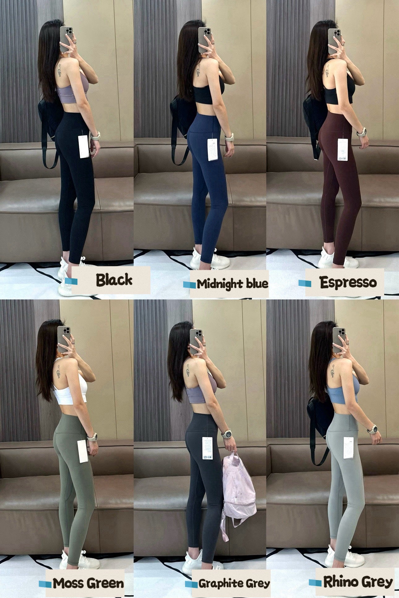 Signature 7/8 High-Waisted Yoga Pants – Authentic Lycra Fabric with Slimming Fit – Premium Versatile Workout Leggings in 6 Essential Colors