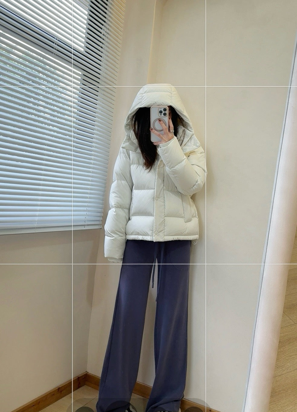 Wunder 5-Cell Women's Puffer Jacket 95% Premium White Goose Down Waist-Cinching Slimming Bread Jacket  Ultra-Warm Winter Coat 2025