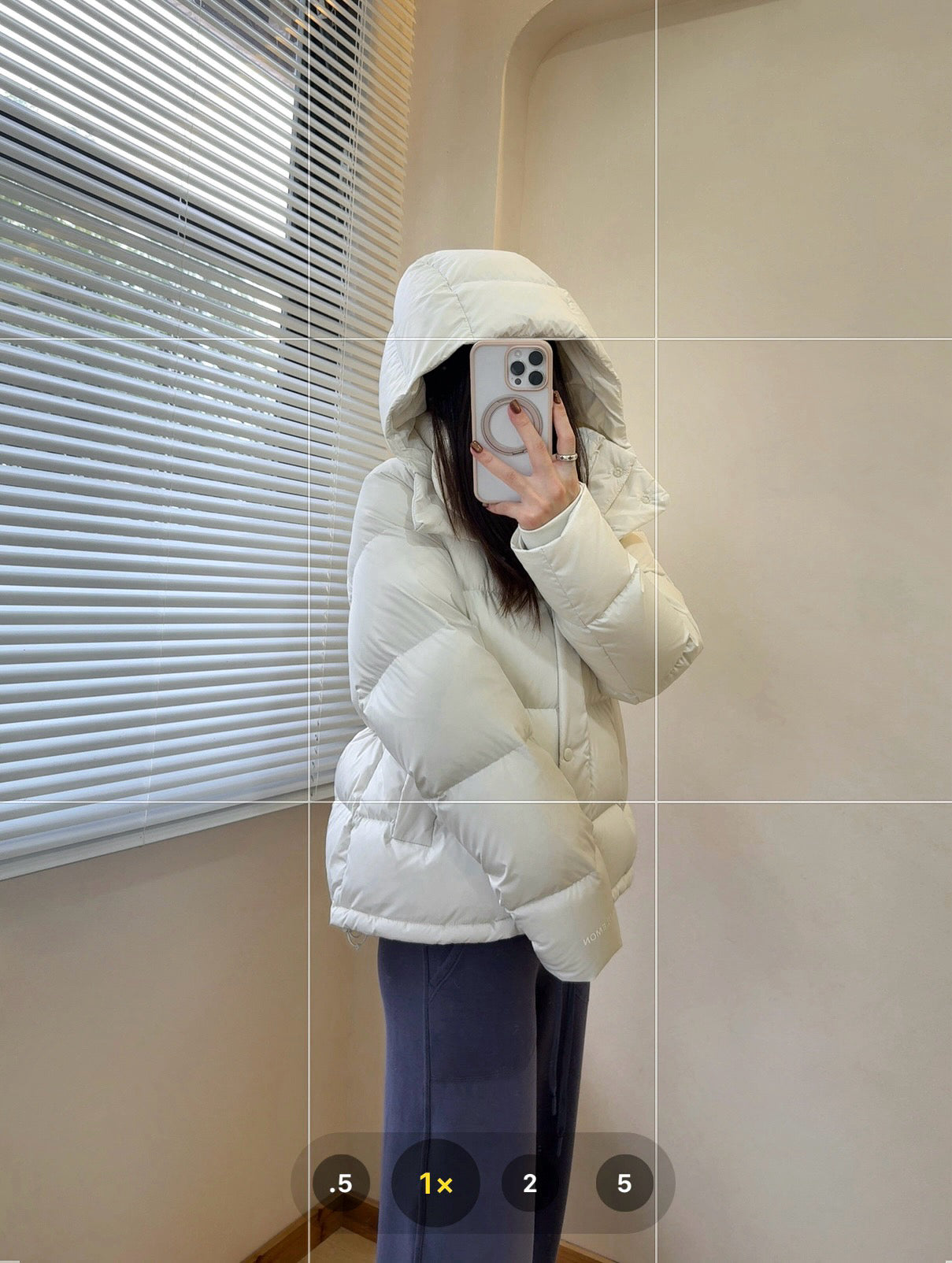 Wunder 5-Cell Women's Puffer Jacket 95% Premium White Goose Down Waist-Cinching Slimming Bread Jacket  Ultra-Warm Winter Coat 2025