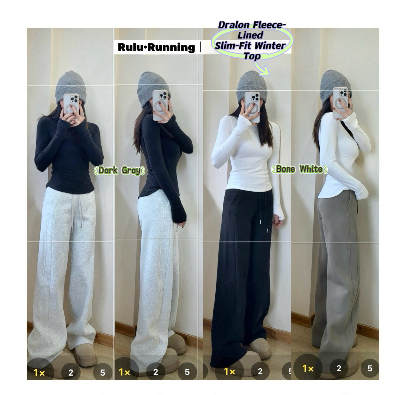 Rulu-running Dralon Half Turtleneck Base Shirt Autumn Winter Ultra Soft Warm Versatile Slim Fit Solid Color Brushed T Shirt 1265