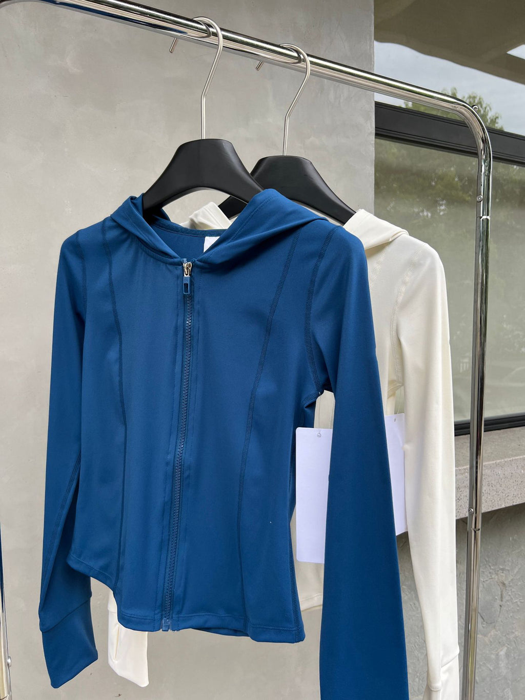 Yoga Sports Hooded Jacket Activewear Women Sun Protection Slim Fit Zipper Quick Dry Breathable Running Casual Fitness Clothing