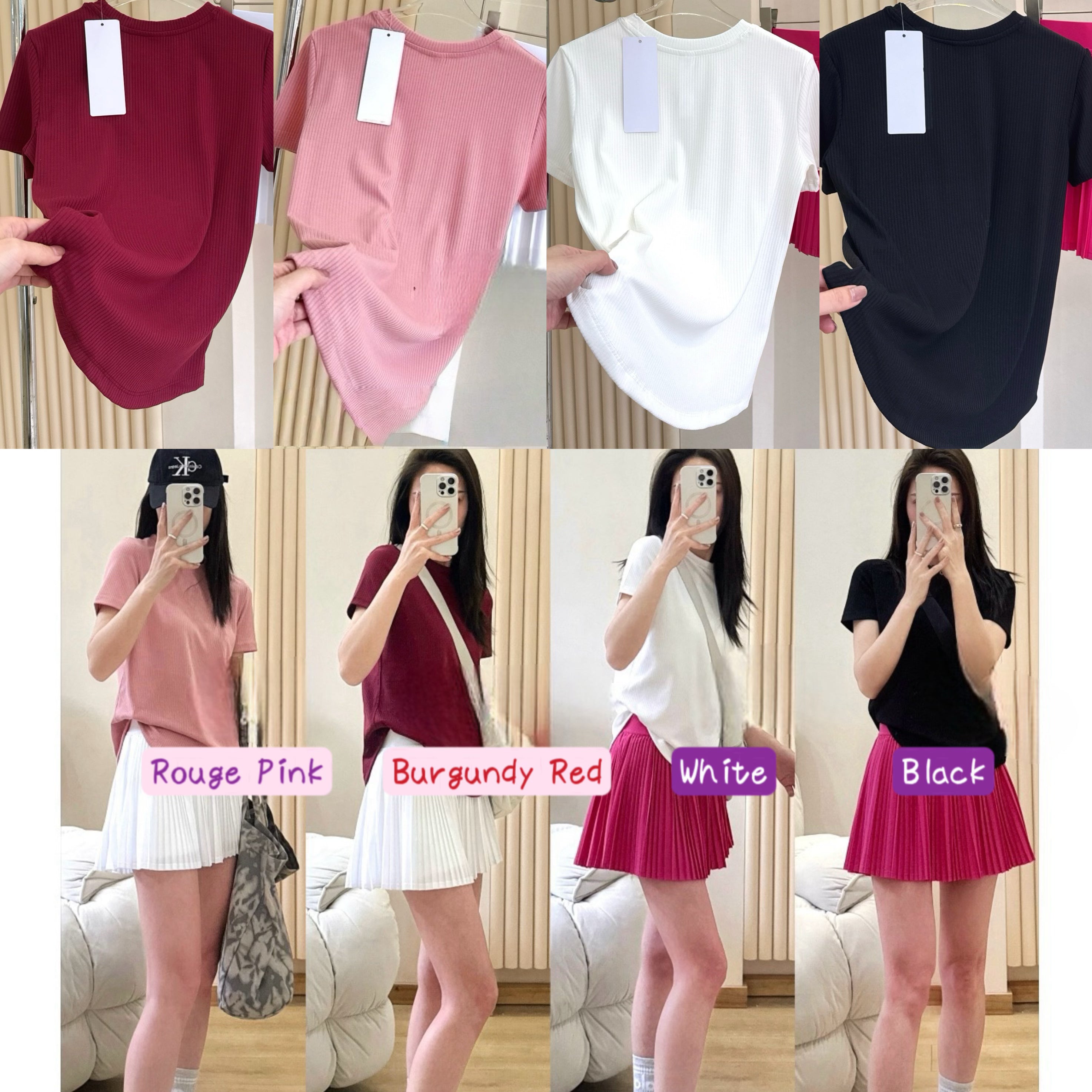 Curved Hem activewear 25 Summer Outdoor Casual Basic Anti-Stripe Versatile Breathable Round Neck Slimming Workout Tee – Loose Fit Yoga Performance Shirt – Flattering Athletic Top for All Body Types T-shirt New