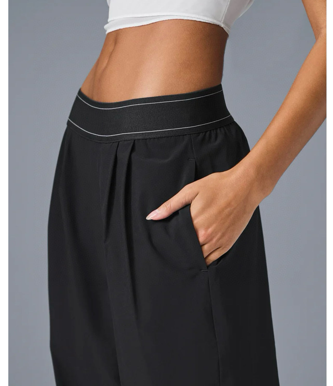 Suit up High Waist Suit Pants Women Elastic Waistband Casual Versatile Wide Leg Draped Slimming Loose Long Pants Upgraded Effortless Chic High-Drape Slimming Trousers for Tall Look Breathable Summer Pants