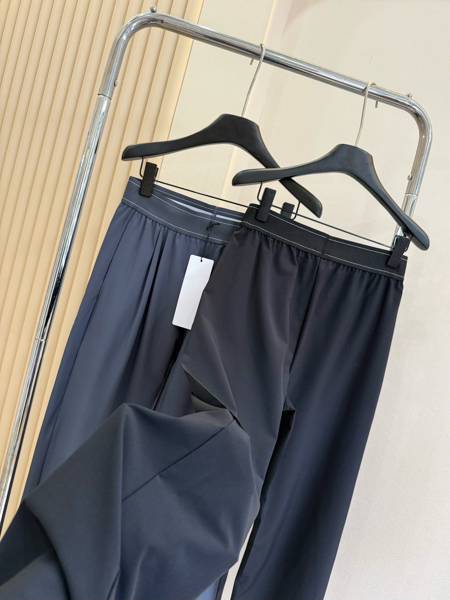 Suit up High Waist Suit Pants Women Elastic Waistband Casual Versatile Wide Leg Draped Slimming Loose Long Pants Upgraded Effortless Chic High-Drape Slimming Trousers for Tall Look Breathable Summer Pants