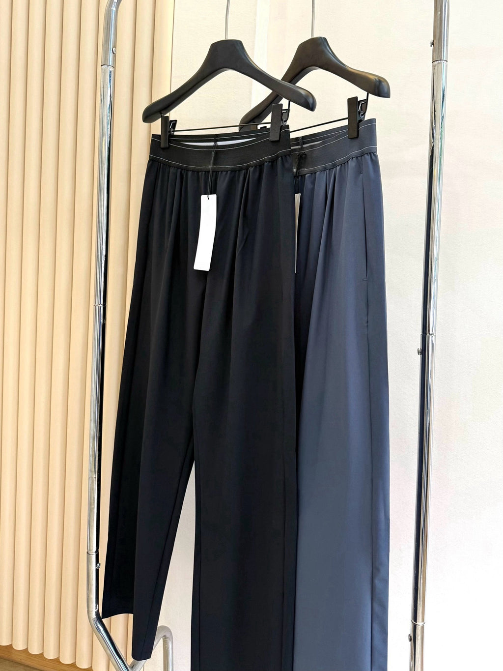 Suit up High Waist Suit Pants Women Elastic Waistband Casual Versatile Wide Leg Draped Slimming Loose Long Pants Upgraded Effortless Chic High-Drape Slimming Trousers for Tall Look Breathable Summer Pants