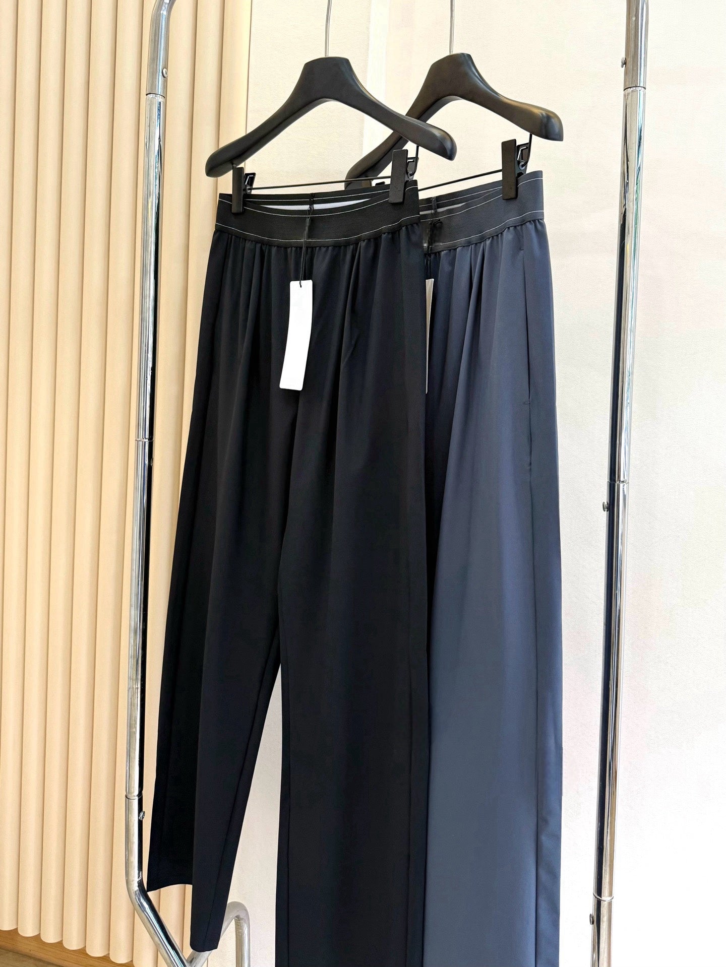 Suit up High Waist Suit Pants Women Elastic Waistband Casual Versatile Wide Leg Draped Slimming Loose Long Pants Upgraded Effortless Chic High-Drape Slimming Trousers for Tall Look Breathable Summer Pants