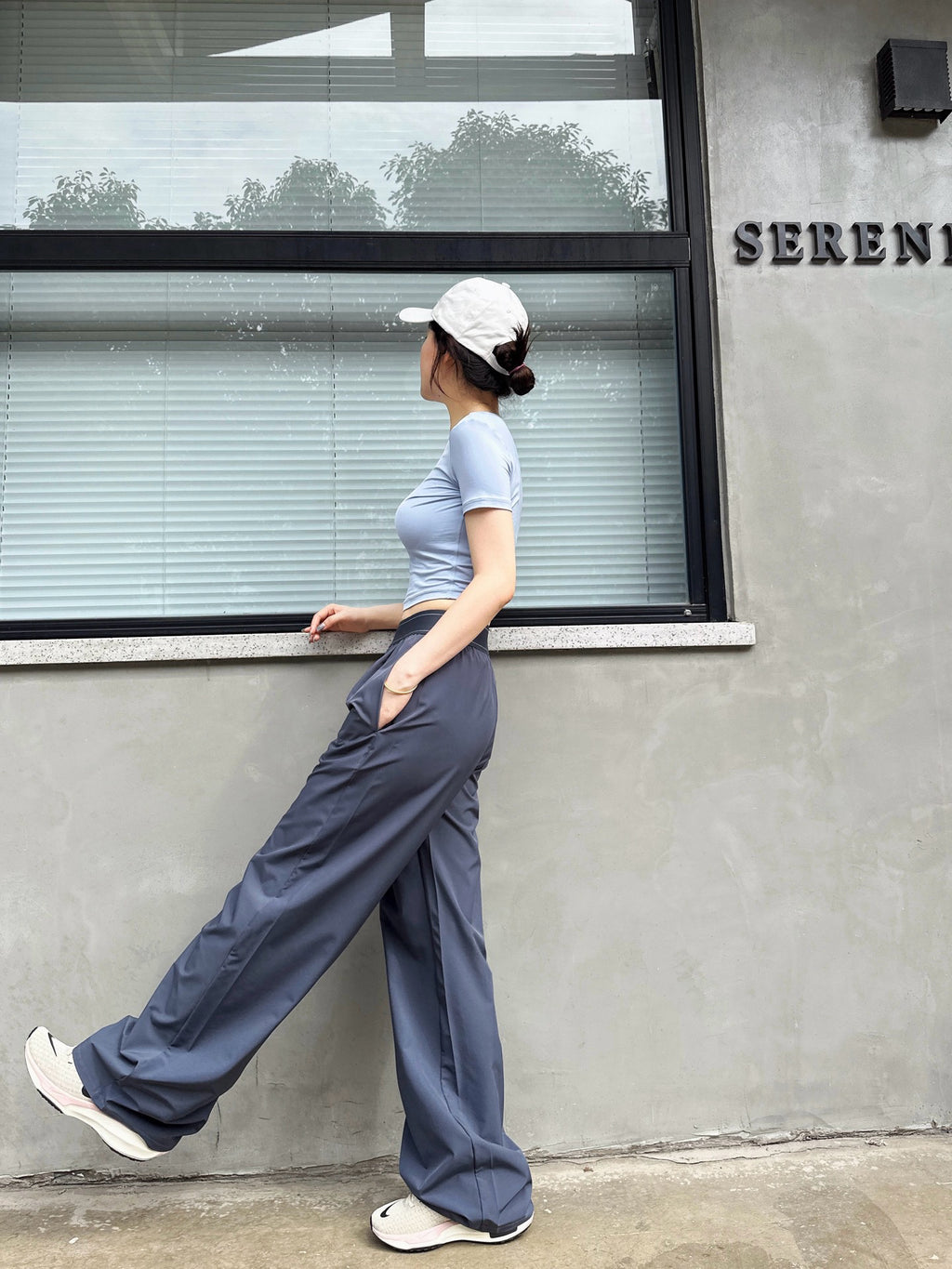 Suit up High Waist Suit Pants Women Elastic Waistband Casual Versatile Wide Leg Draped Slimming Loose Long Pants Upgraded Effortless Chic High-Drape Slimming Trousers for Tall Look Breathable Summer Pants