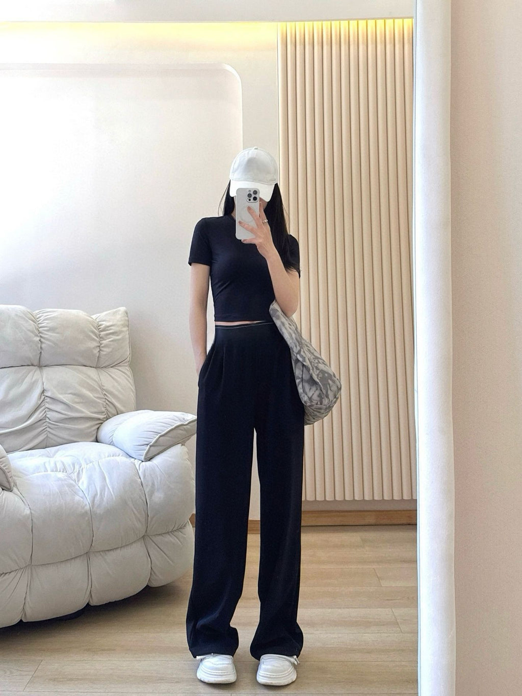 Suit up High Waist Suit Pants Women Elastic Waistband Casual Versatile Wide Leg Draped Slimming Loose Long Pants Upgraded Effortless Chic High-Drape Slimming Trousers for Tall Look Breathable Summer Pants