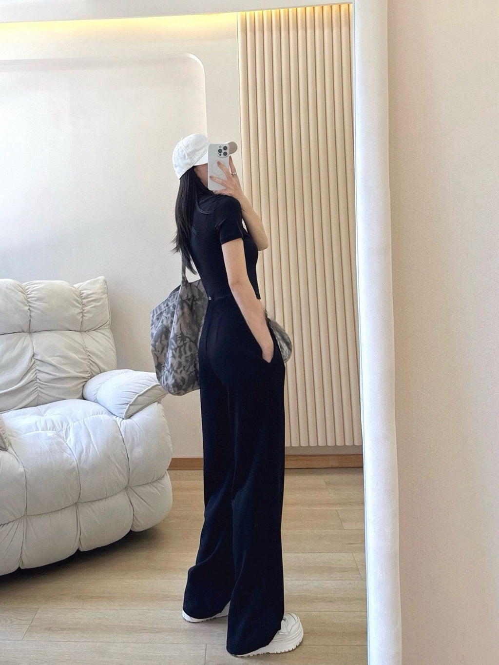 Suit up High Waist Suit Pants Women Elastic Waistband Casual Versatile Wide Leg Draped Slimming Loose Long Pants Upgraded Effortless Chic High-Drape Slimming Trousers for Tall Look Breathable Summer Pants