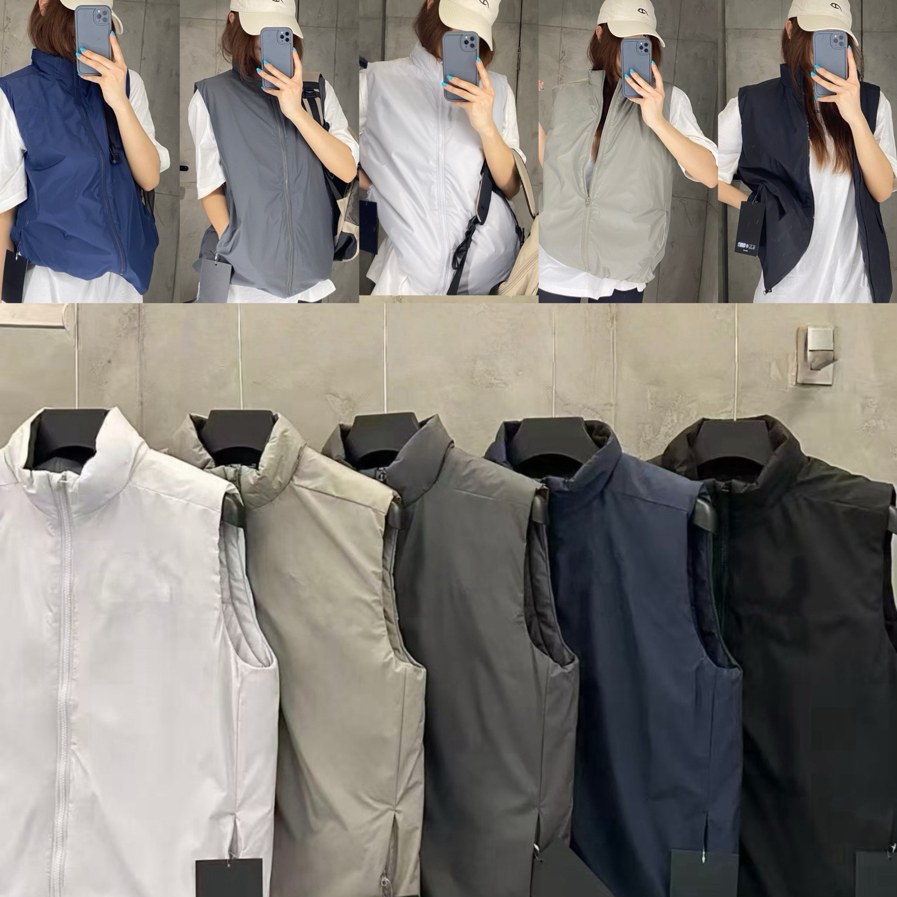 Unisex Activewear Breathable Insulated Vest Man Woman Warmth Durable Tyono Outerwear Stand Collar Slimming Mid-Layer