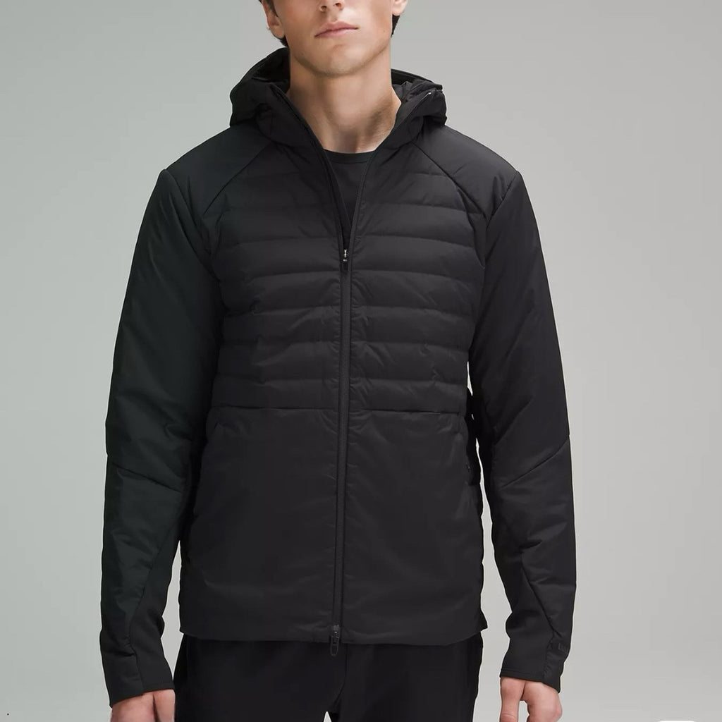 Down for It All Ultra-Light Slimming Goose Down Jacket – High-Performance "Ribbed" Puffer – Zero-Weight Warmth with Underarm Stretch Panels for Fitness & Style