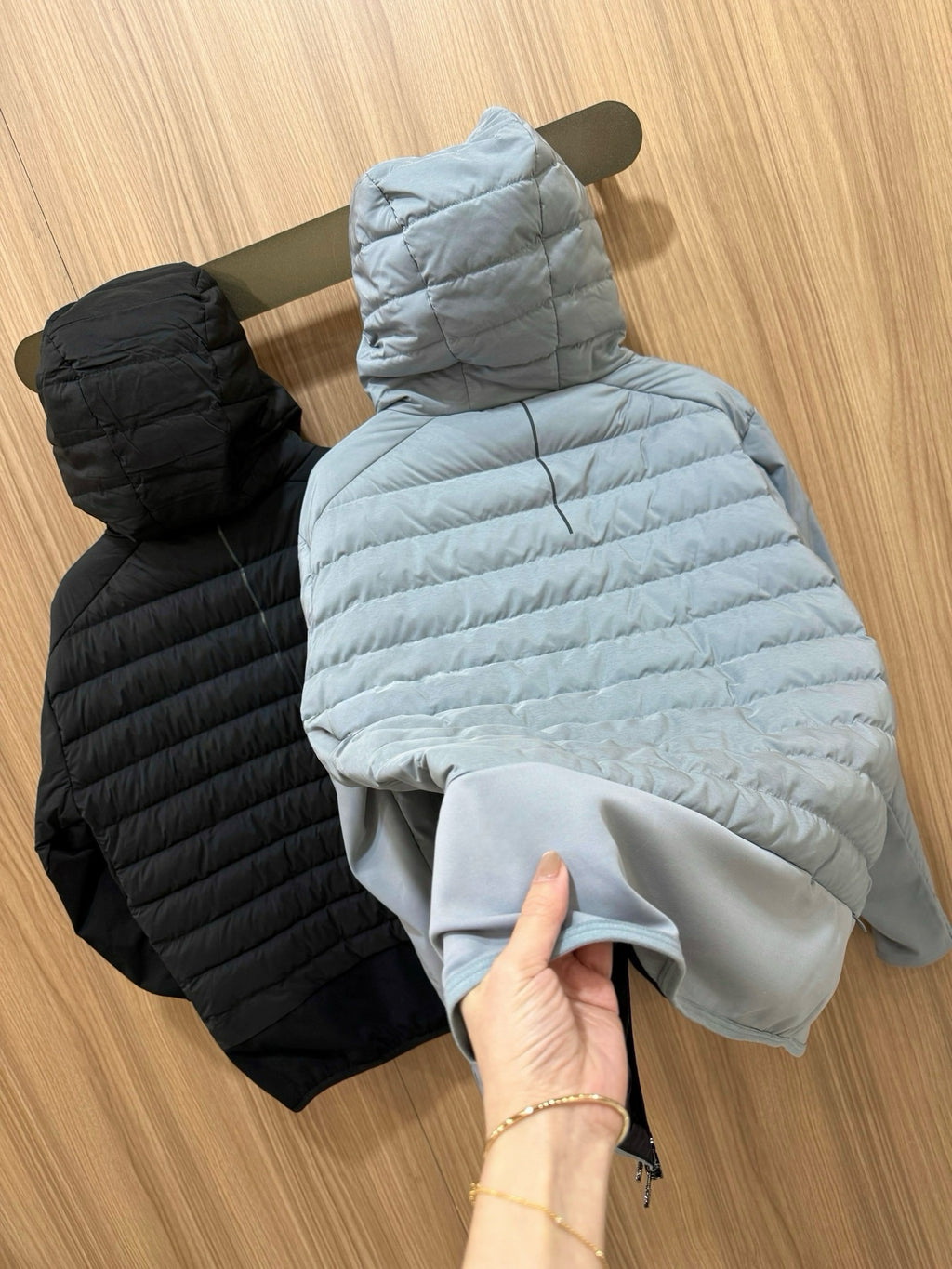 Down for It All Ultra-Light Slimming Goose Down Jacket – High-Performance "Ribbed" Puffer – Zero-Weight Warmth with Underarm Stretch Panels for Fitness & Style