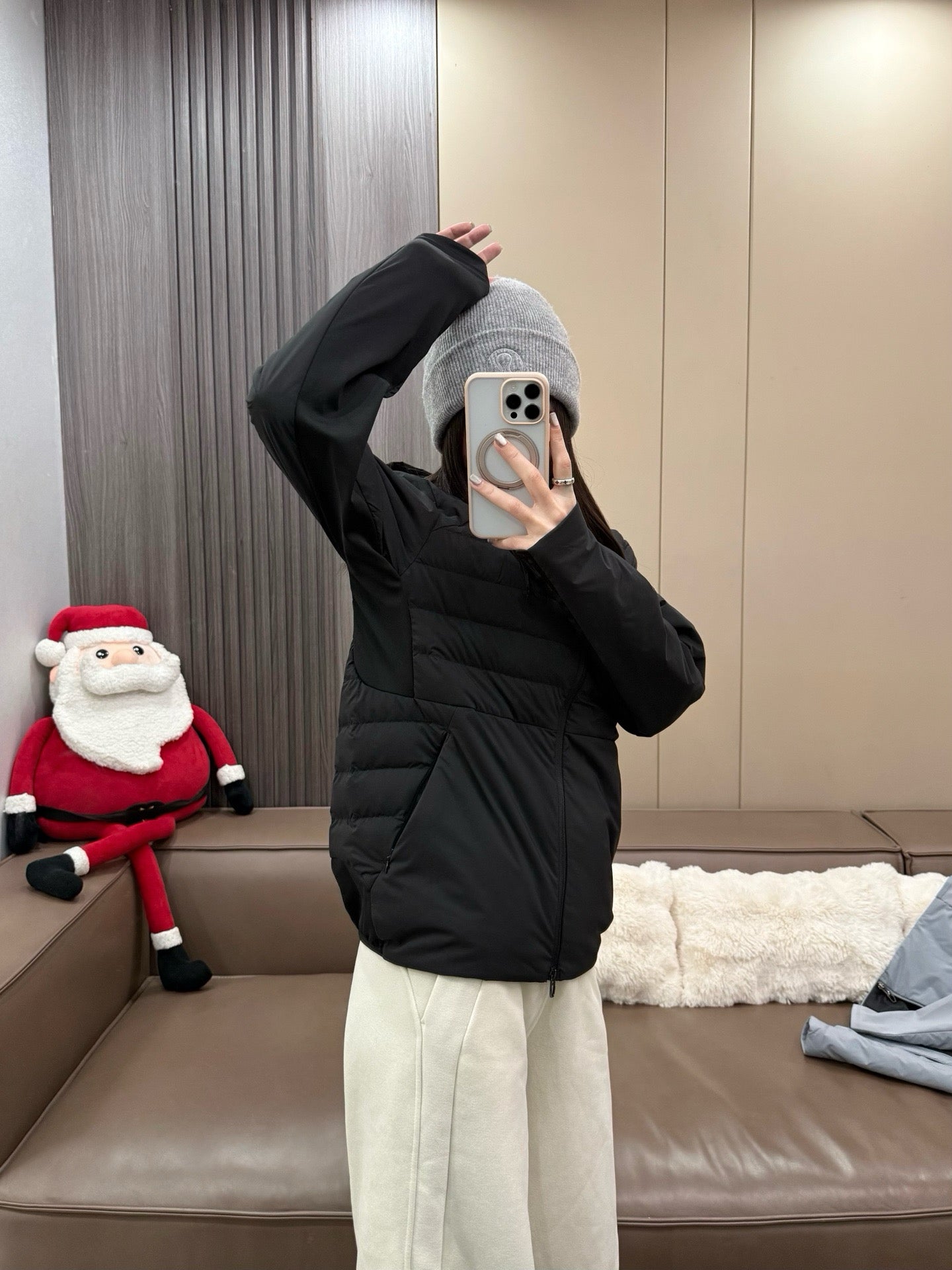 Down for It All Ultra-Light Slimming Goose Down Jacket – High-Performance "Ribbed" Puffer – Zero-Weight Warmth with Underarm Stretch Panels for Fitness & Style